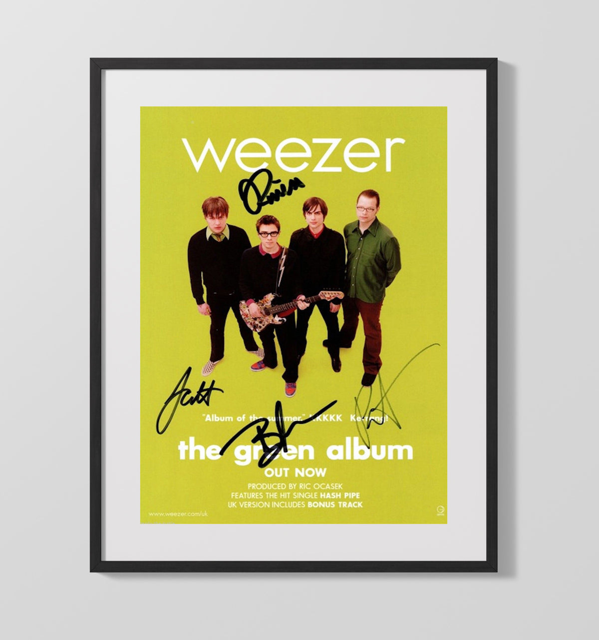 Weezer - Green Album Promo Band Photo 8x10 Framed Canvas vintage music wall art