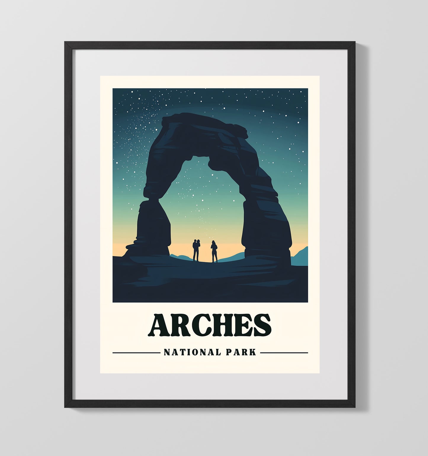 Arches - Delicate Arch 16x20 Gallery Frame national park wall art
