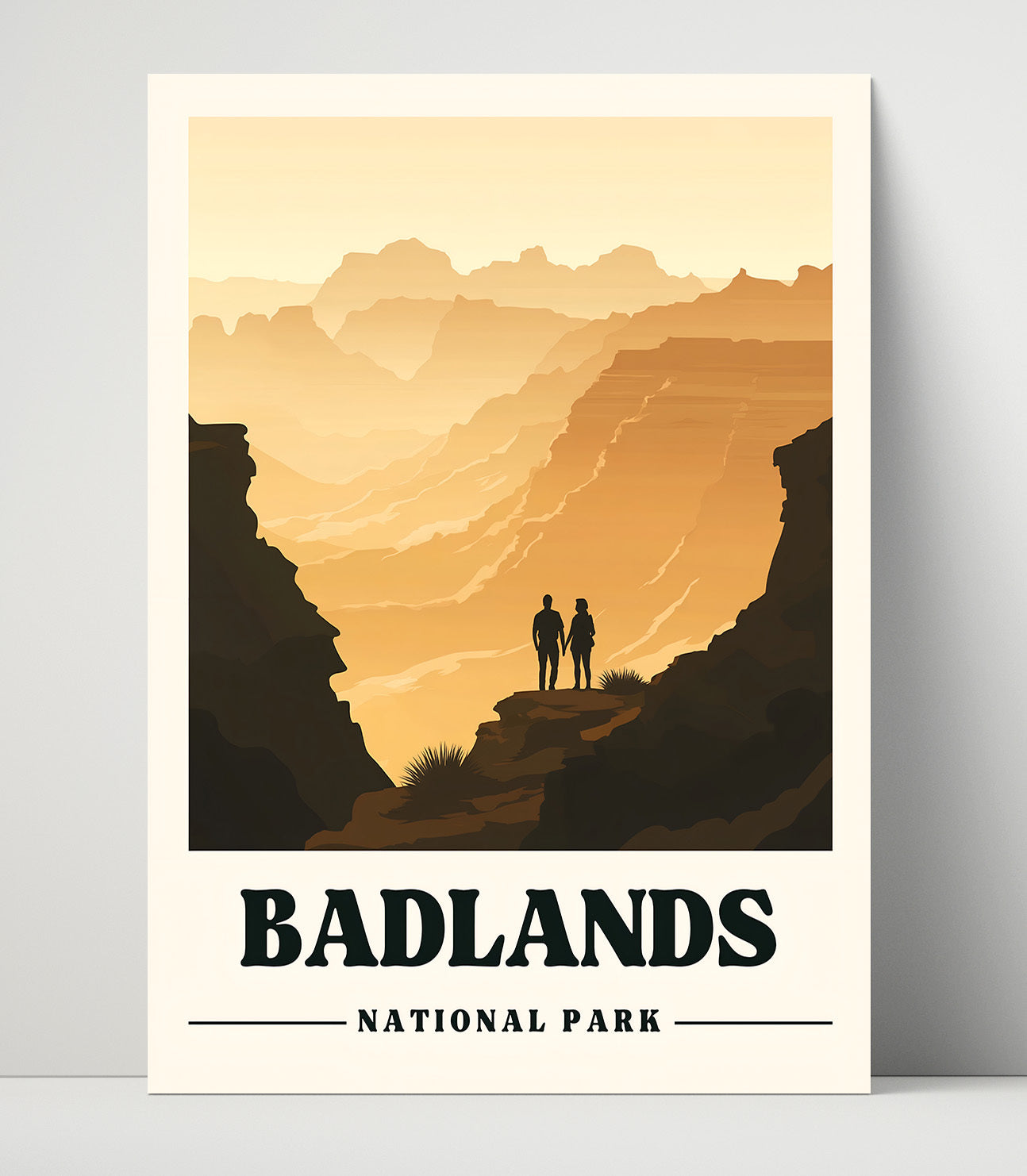 Badlands Pinnacles Overlook National Parks Wall Art - 16x20 Unframed Print