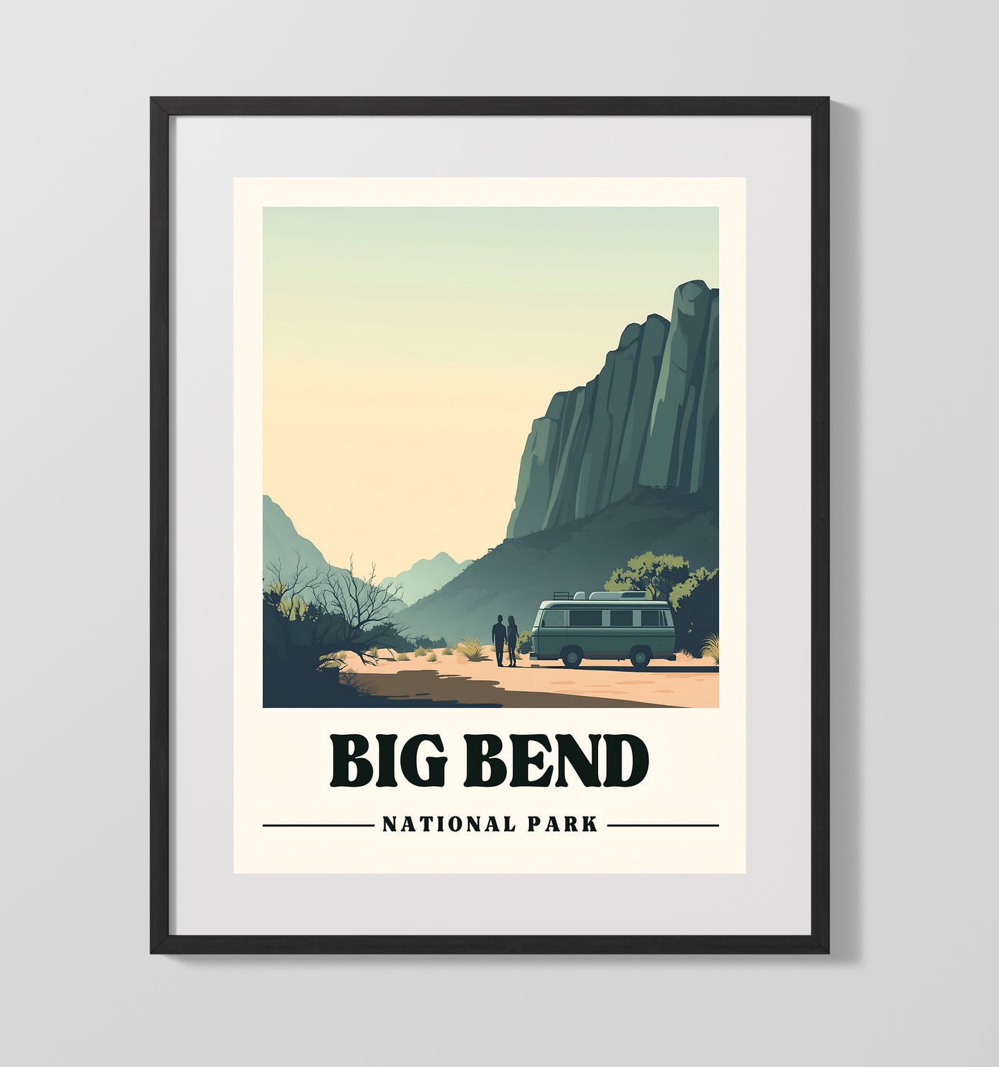 Big Bend - Chisos Basin 16x20 Gallery Frame national park wall art
