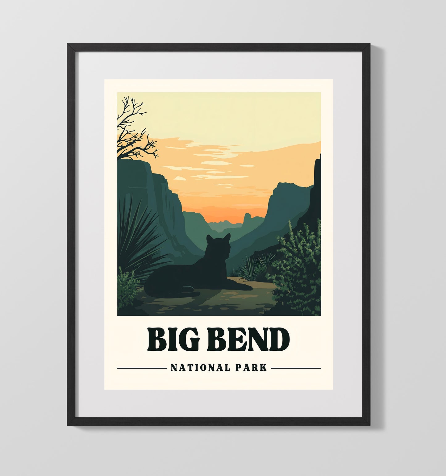 Big Bend - Lost Mine Trail 16x20 Gallery Frame national park wall art