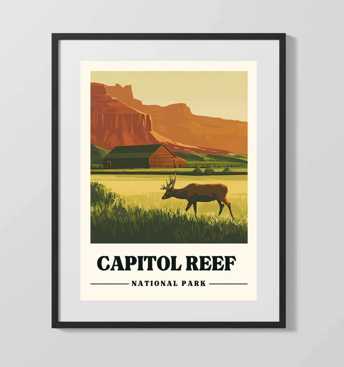 Capitol Reef - Fruita Barn 16x20 Gallery Frame national park wall art