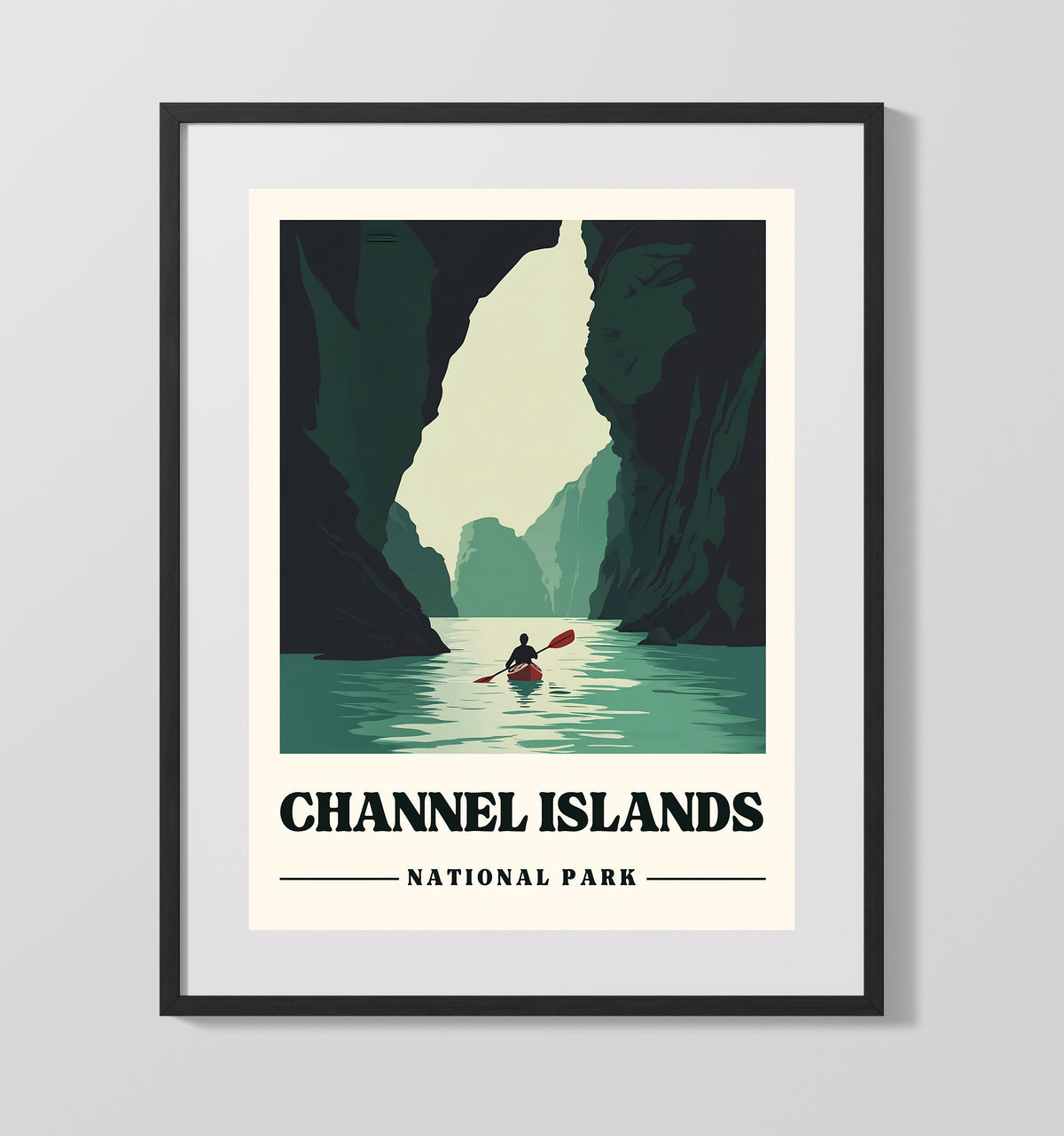 Channel Islands - Painted Cave Santa Cruz 16x20 Gallery Frame national park wall art