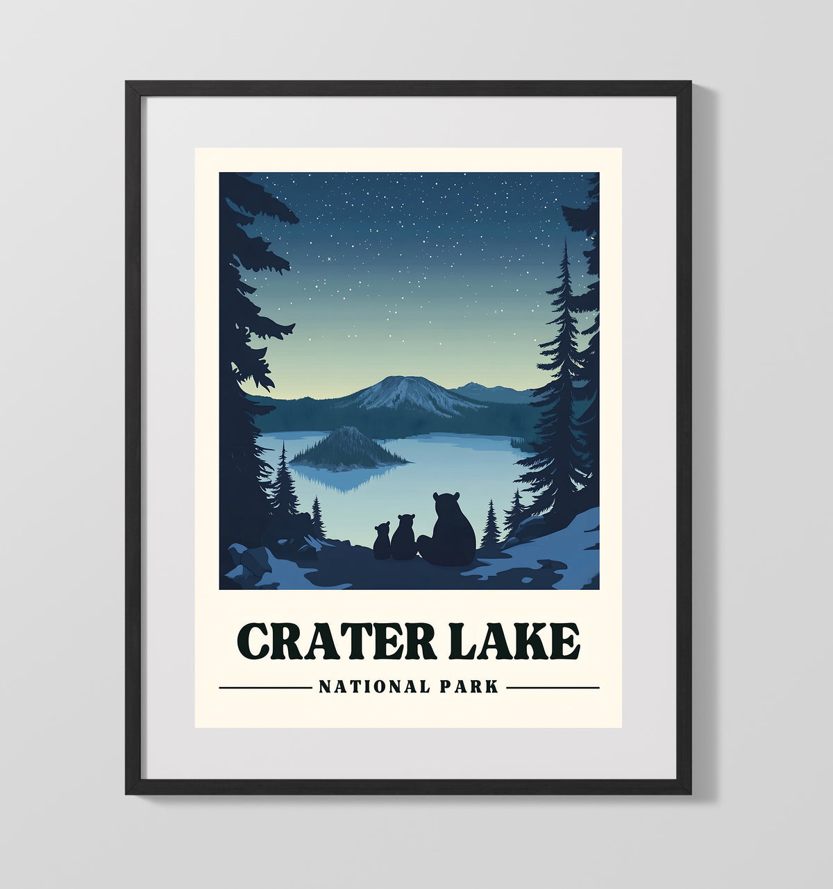 Crater Lake - Wizard Island 16x20 Gallery Frame national park wall art
