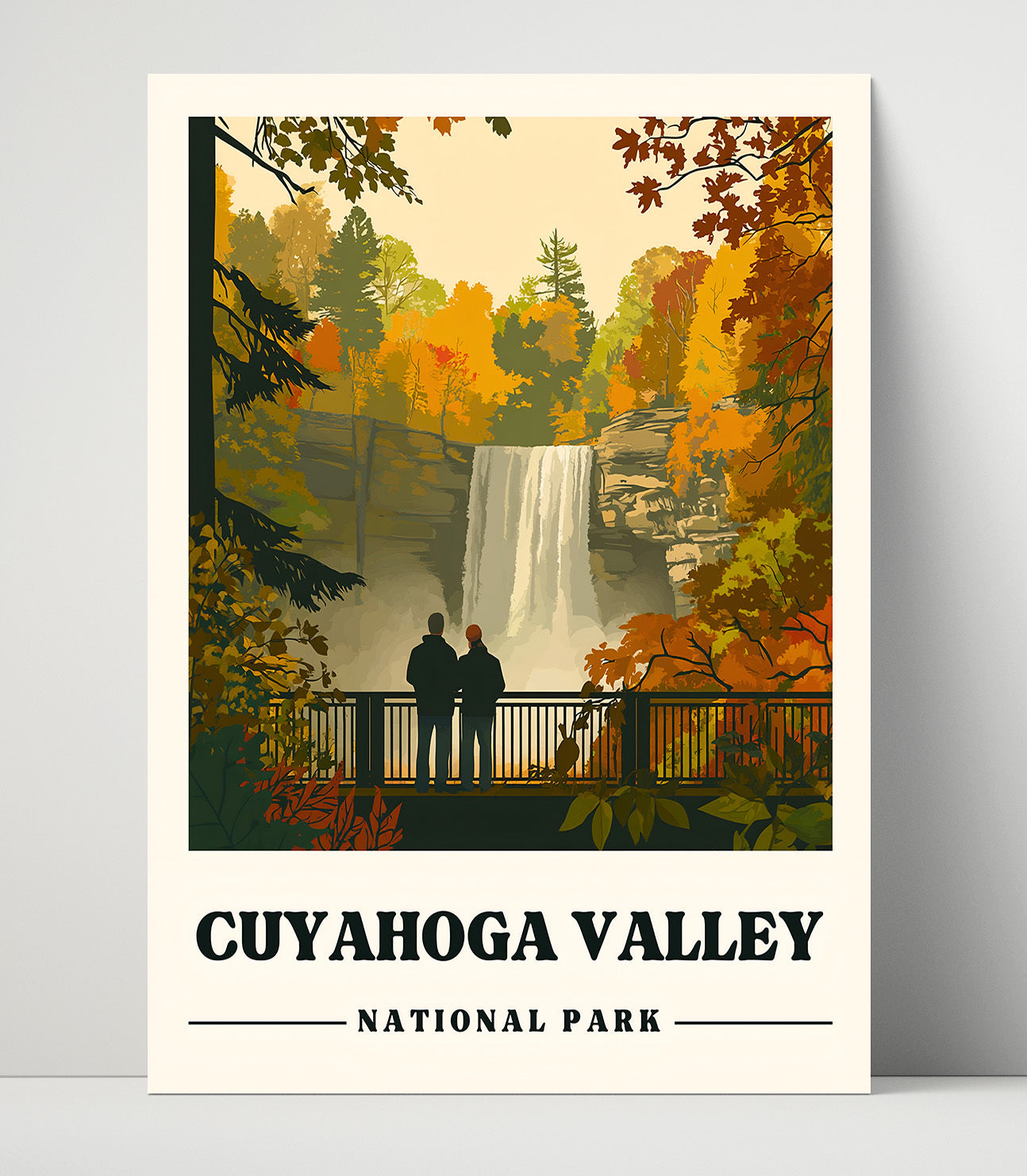 Cuyahoga Valley Brandywine Falls National Parks Wall Art - 16x20 Unframed Print
