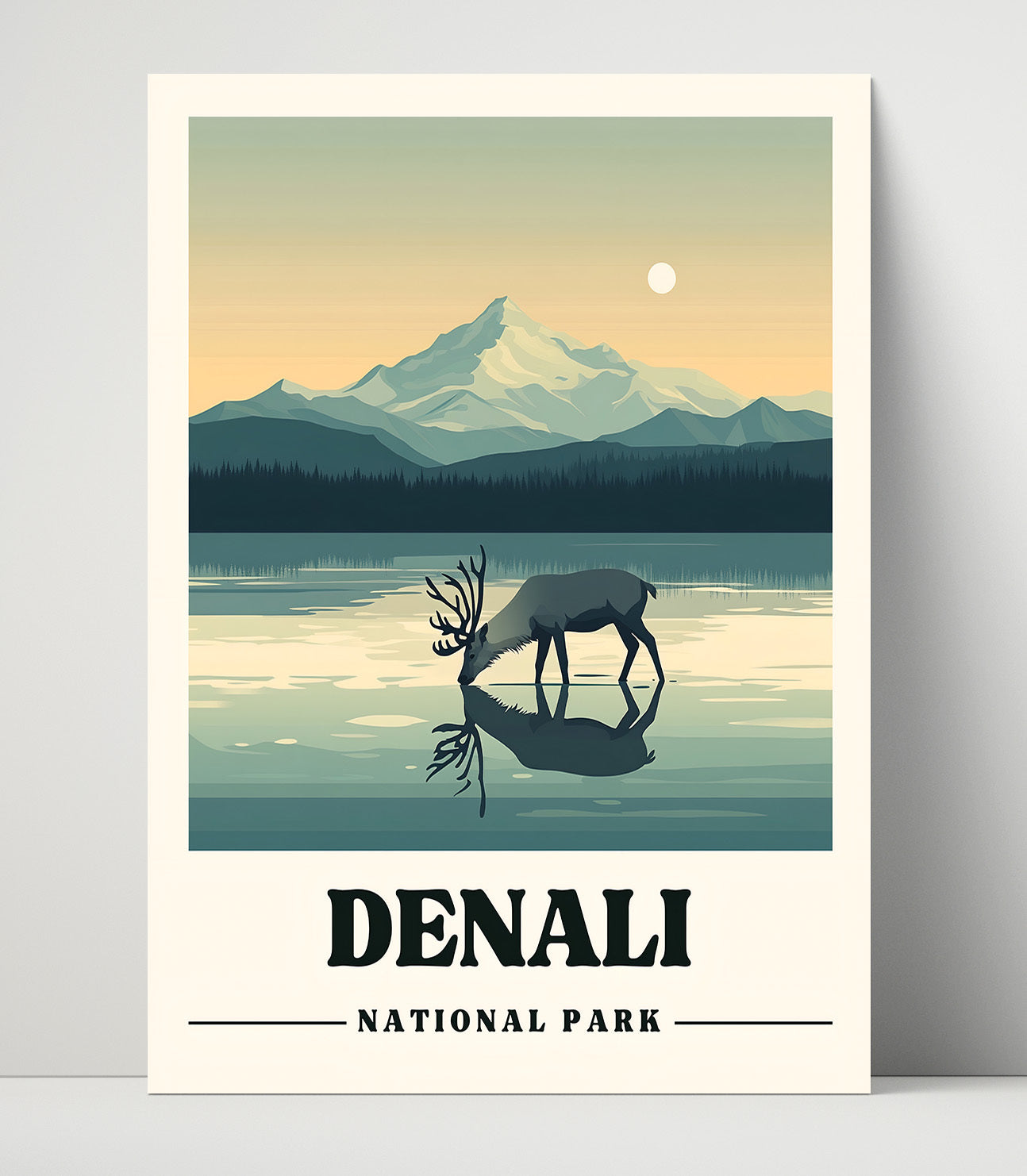 Denali Mount McKinley National Parks Wall Art - 16x20 Unframed Print