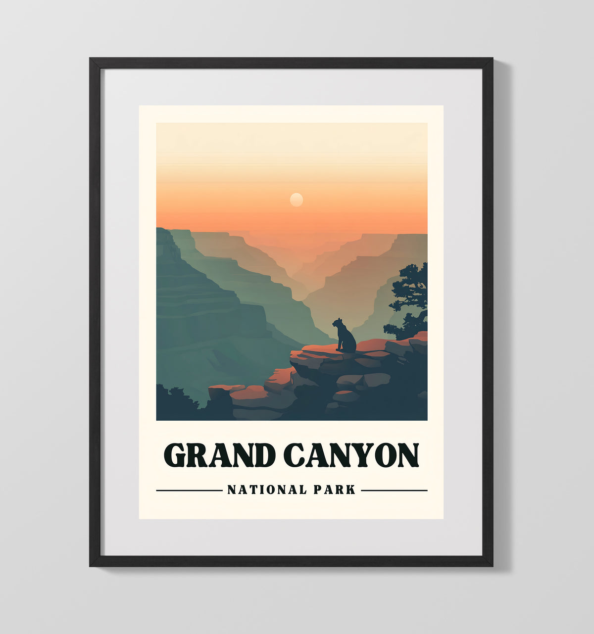 Grand Canyon - Mather Point Design 2 16x20 Gallery Frame national park wall art