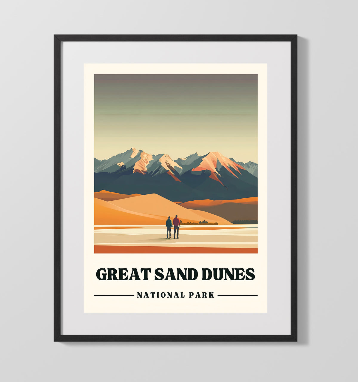 Great Sand Dunes - Medano Creek 16x20 Gallery Frame national park wall art