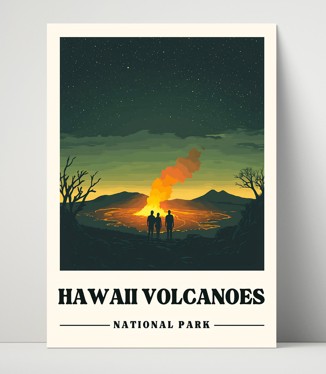 Hawaii Volcanoes National Parks Wall Art - 16x20 Unframed Print