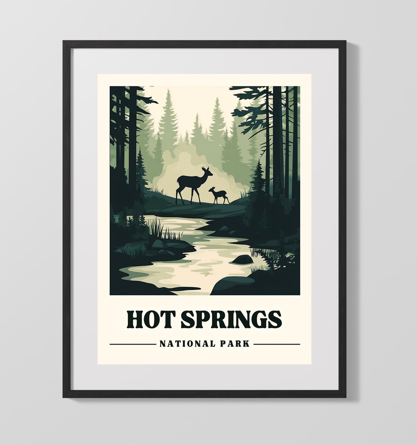 Hot Springs 16x20 Gallery Frame national park wall art