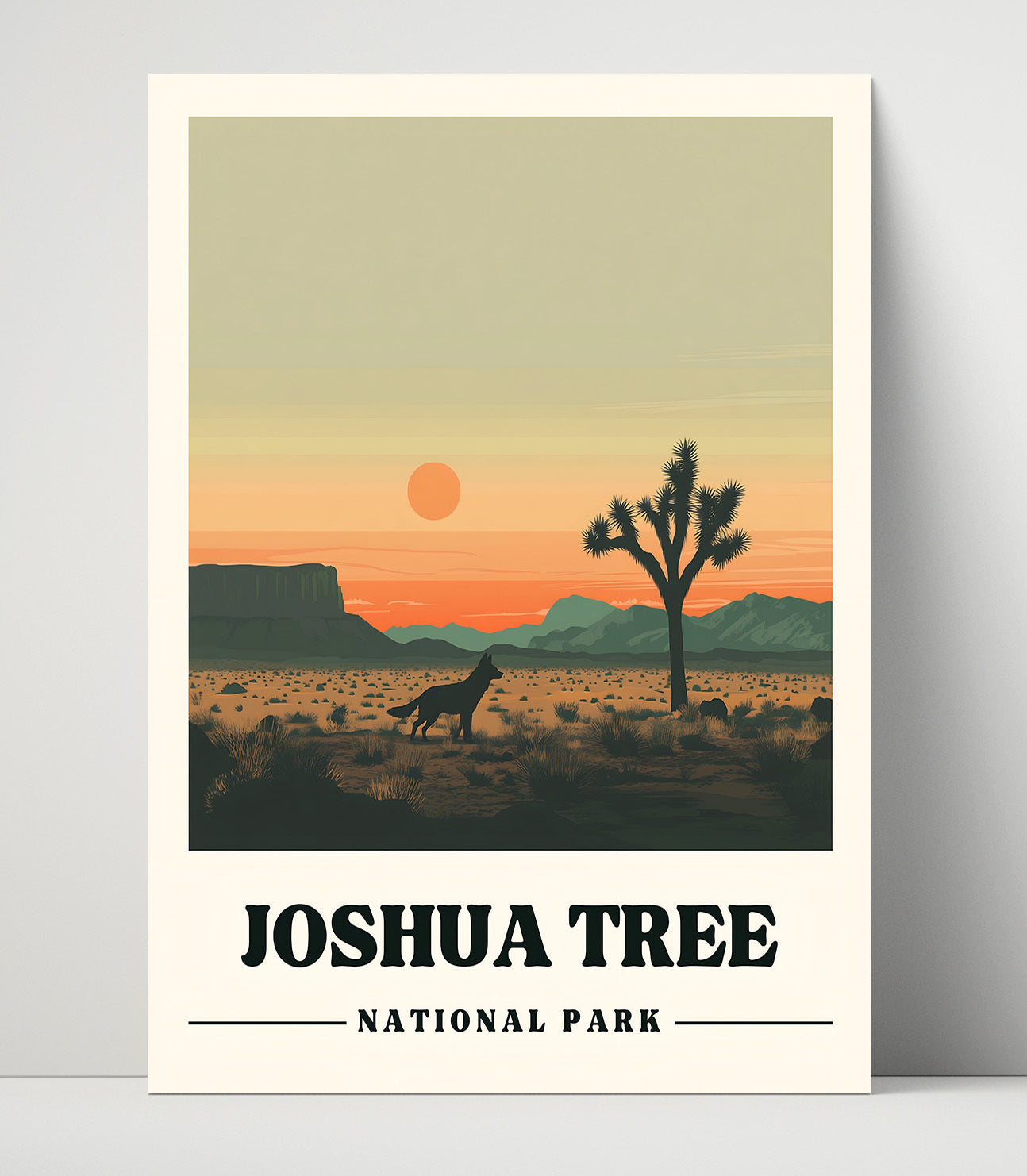 Joshua Tree Hidden Valley Version 1 National Parks Wall Art - 16x20 Unframed Print