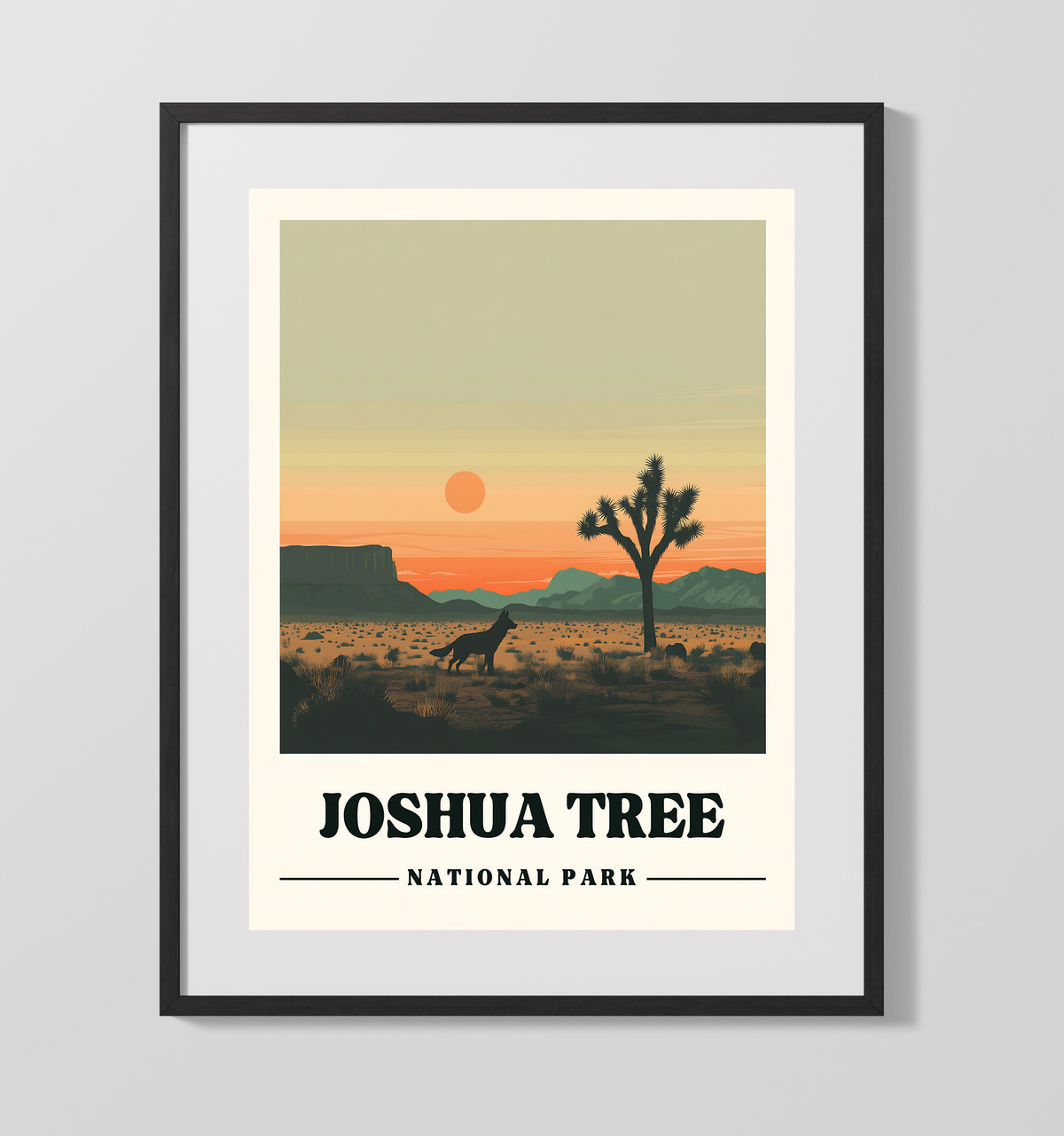 Joshua Tree - Hidden Valley Design 1 16x20 Gallery Frame national park wall art