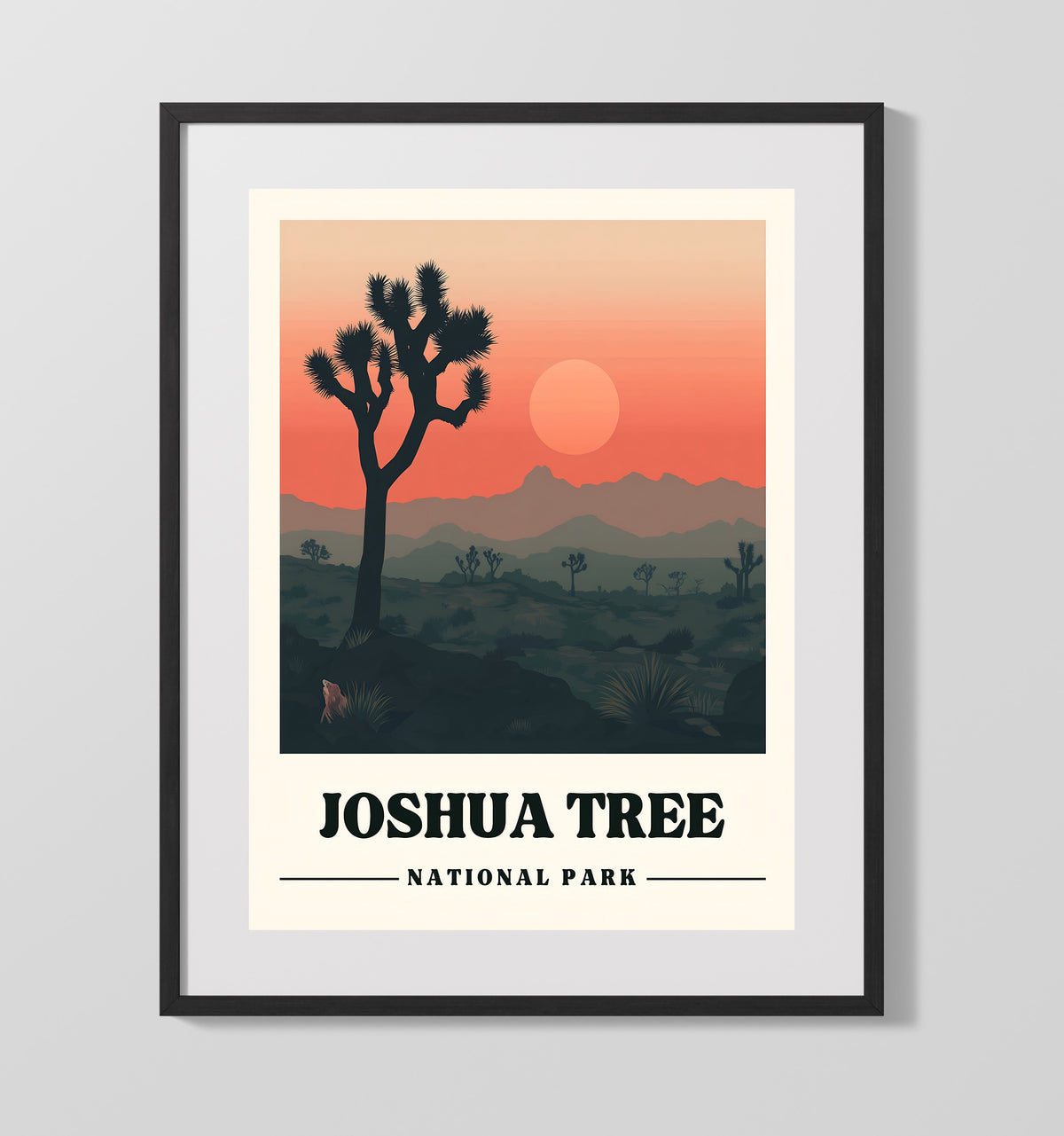 Joshua Tree - Hidden Valley Design 2 16x20 Gallery Frame national park wall art