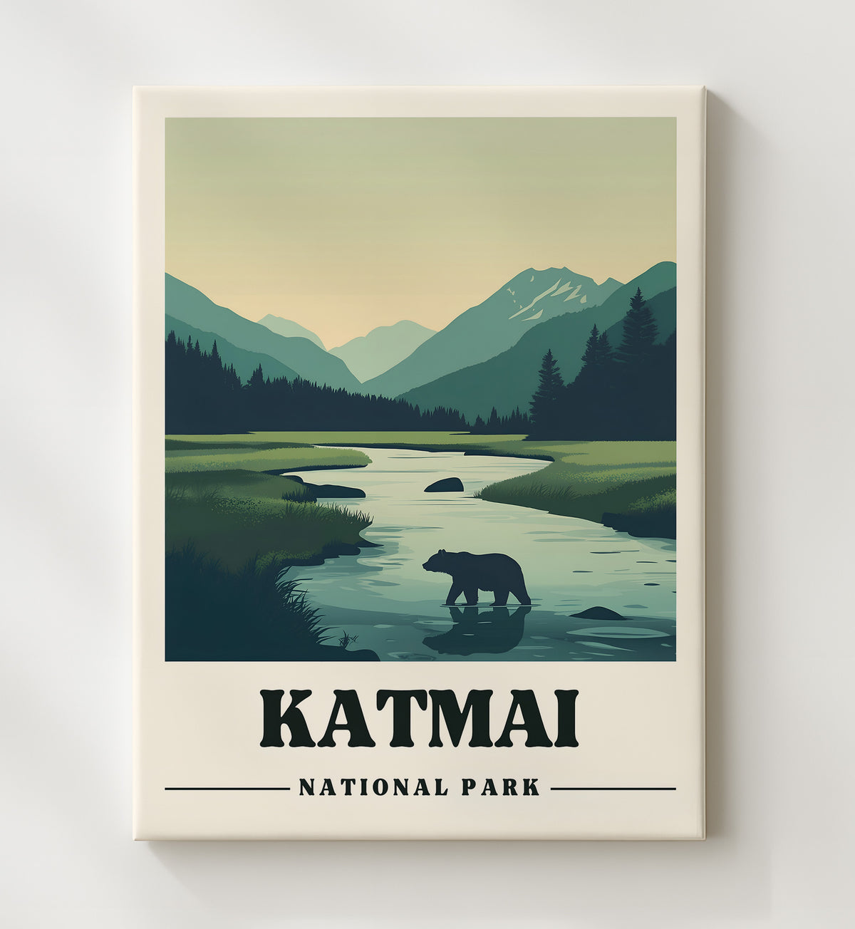 Katmai - Design 1 - National Park - 20x24 Canvas