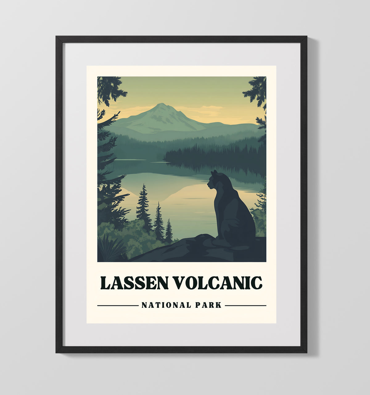 Lassen Volcanic - Manzanita Lake 16x20 Gallery Frame national park wall art