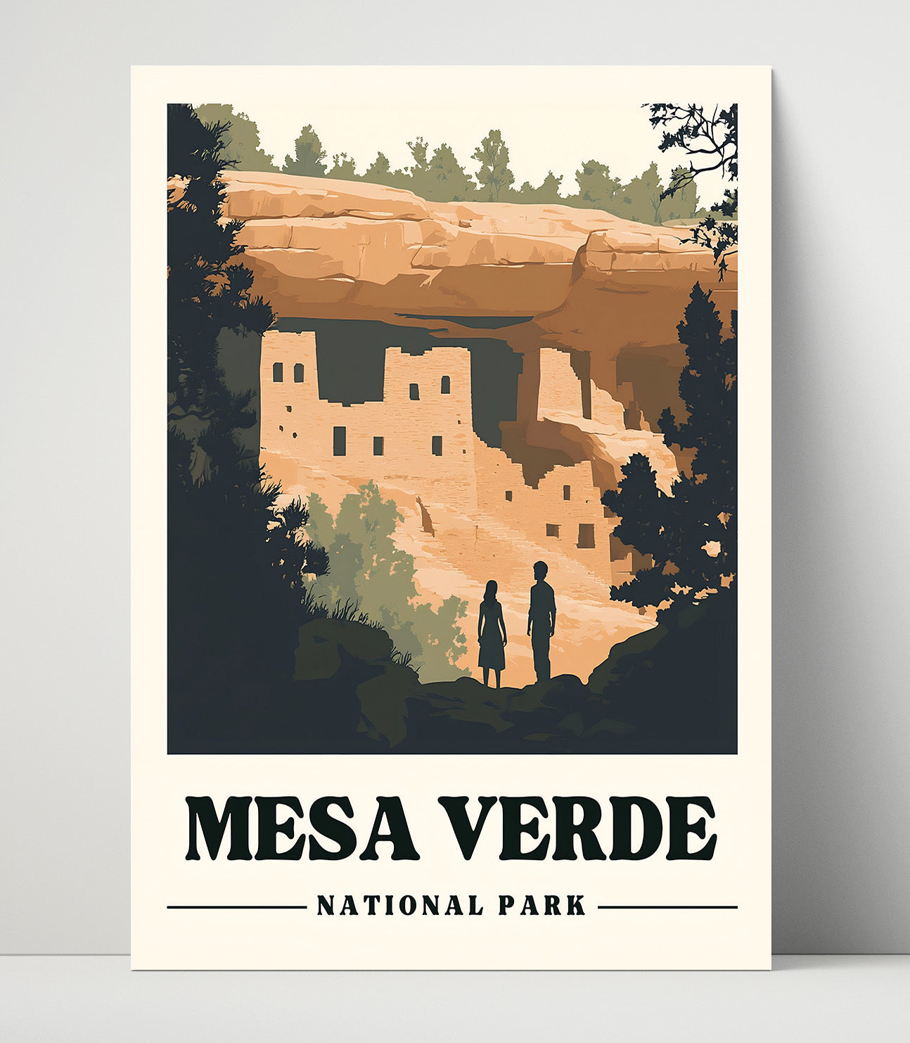 Mesa Verde Cliff Palace National Parks Wall Art - 16x20 Unframed Print