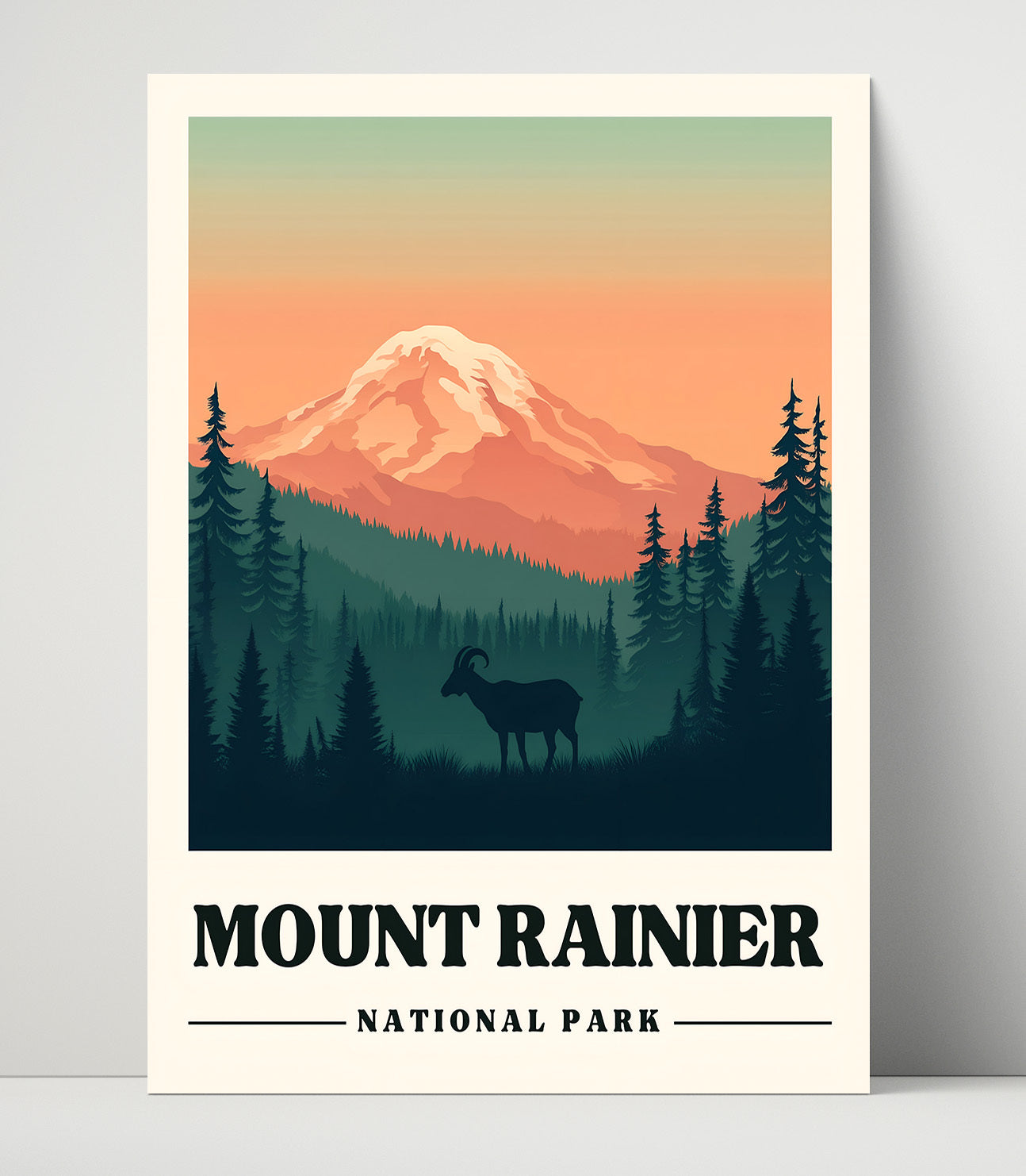 Mount Rainier Sunrise Point National Parks Wall Art - 16x20 Unframed Print
