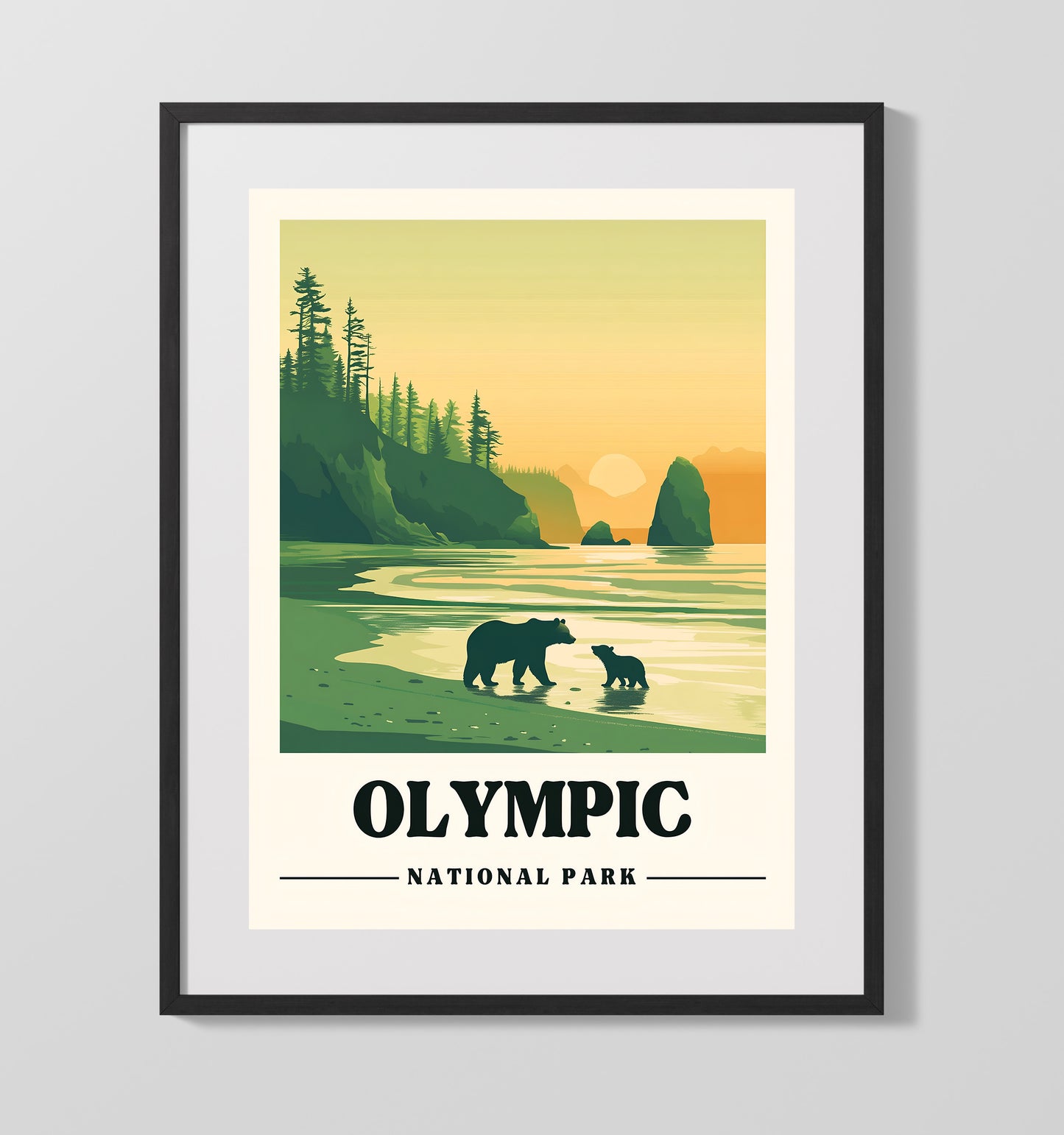 Olympic - Ruby Beach 16x20 Gallery Frame national park wall art