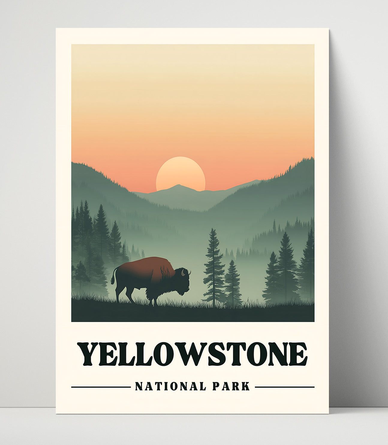 Yellowstone Lamar Valley Version 3 National Parks Wall Art - 16x20 Unframed Print