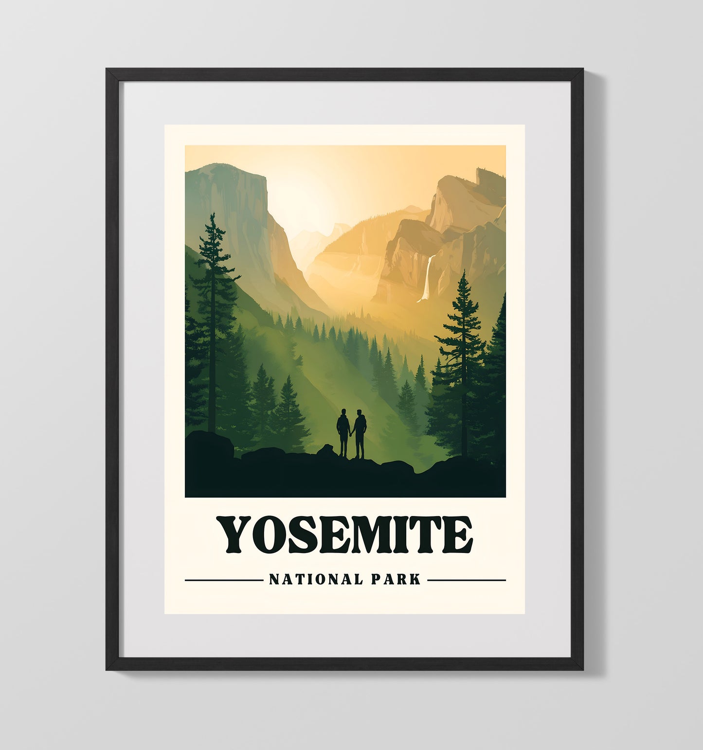 Yosemite - Tunnel View Design 1 16x20 Gallery Frame national park wall art