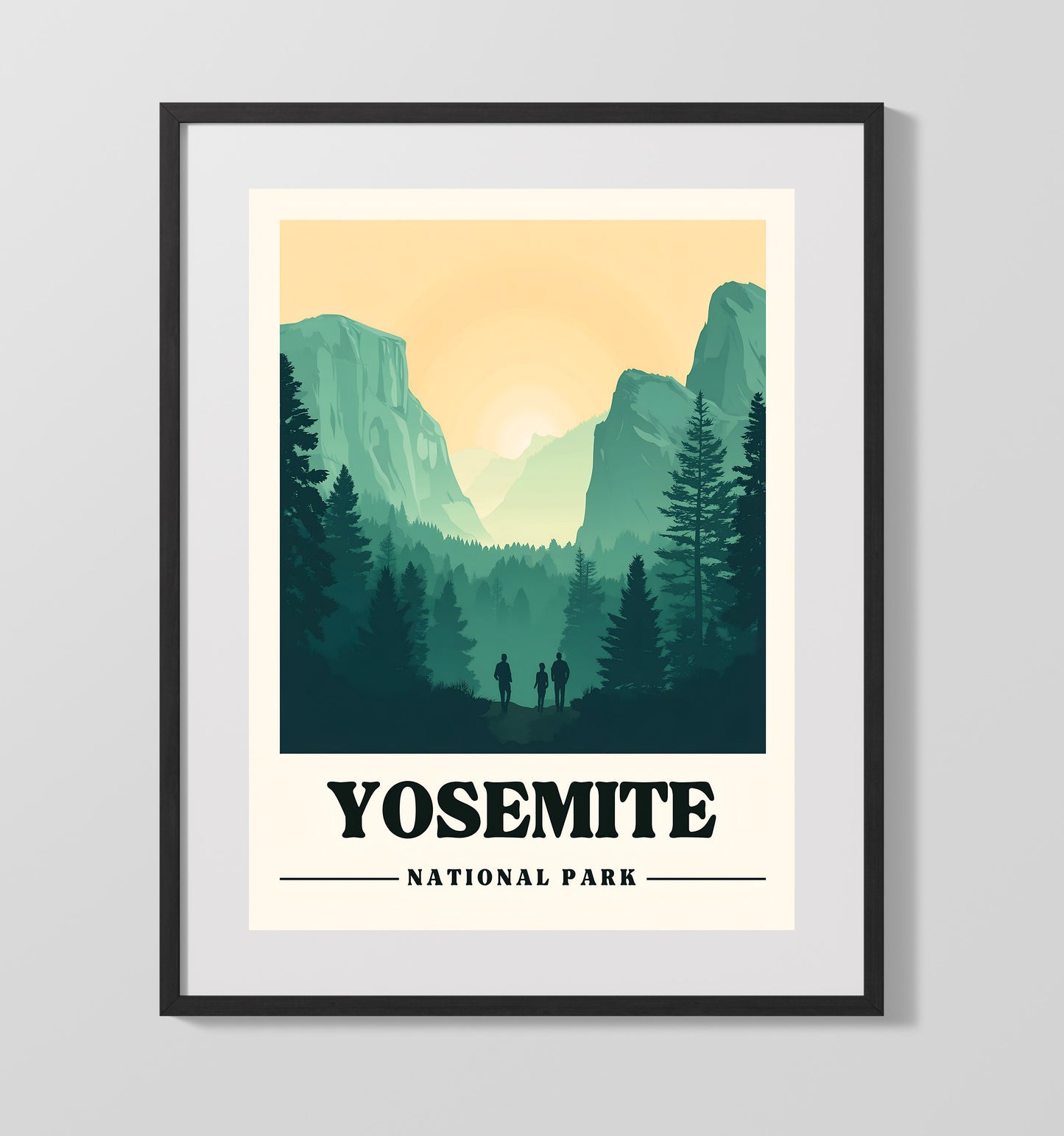 Yosemite - Tunnel View Design 2 16x20 Gallery Frame national park wall art