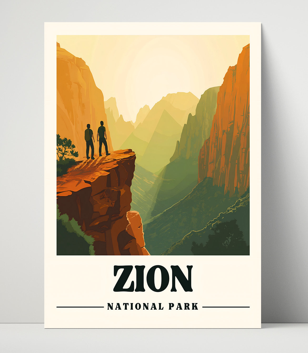 Zion Angels Landing Version 2 National Parks Wall Art - 16x20 Unframed Print
