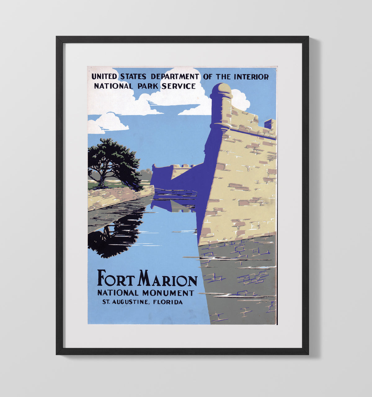 Fort Marion - Florida's Stone Sentinel 16x20 Gallery Frame national park wall art