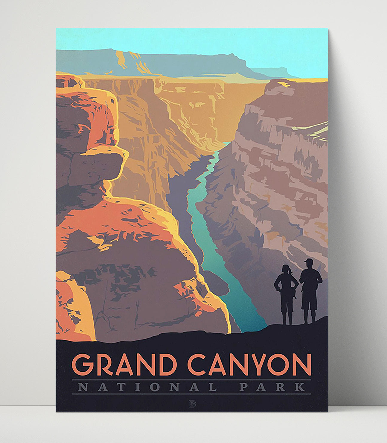 Grand Canyon - Sunset Silhouettes National Parks Wall Art - 16x20 Unframed Print