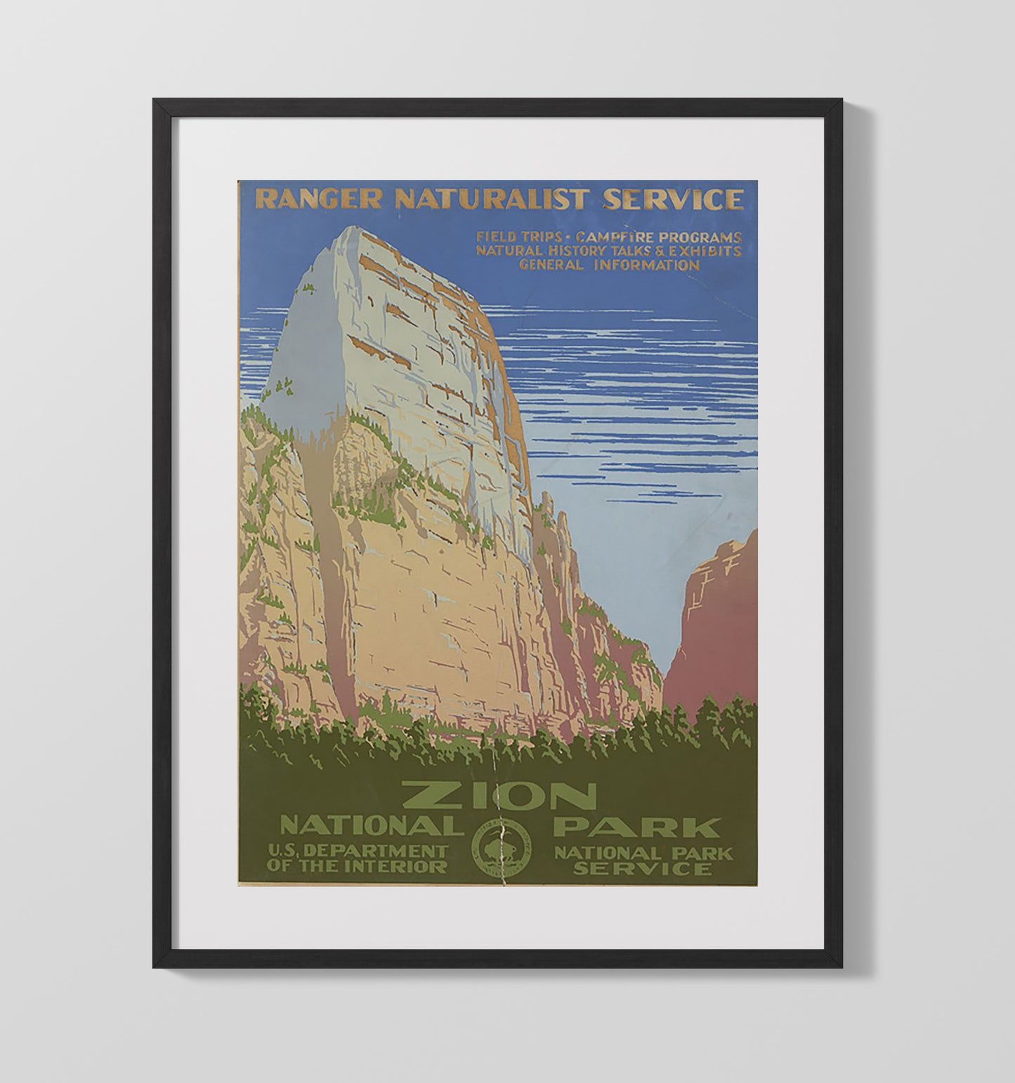 Zion - Cliffs of Majesty 16x20 Gallery Frame national park wall art