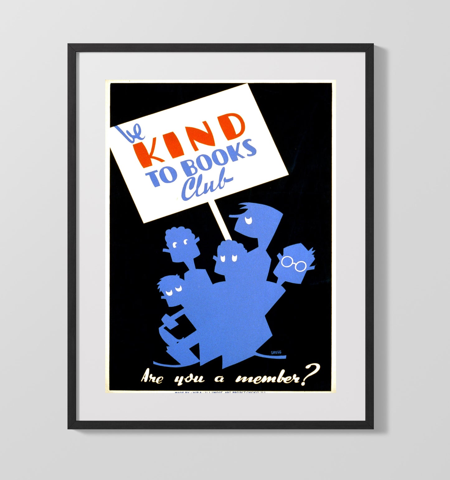 Be Kind to Books - Page Protectors WPA poster wall art 16x20 Gallery Frame