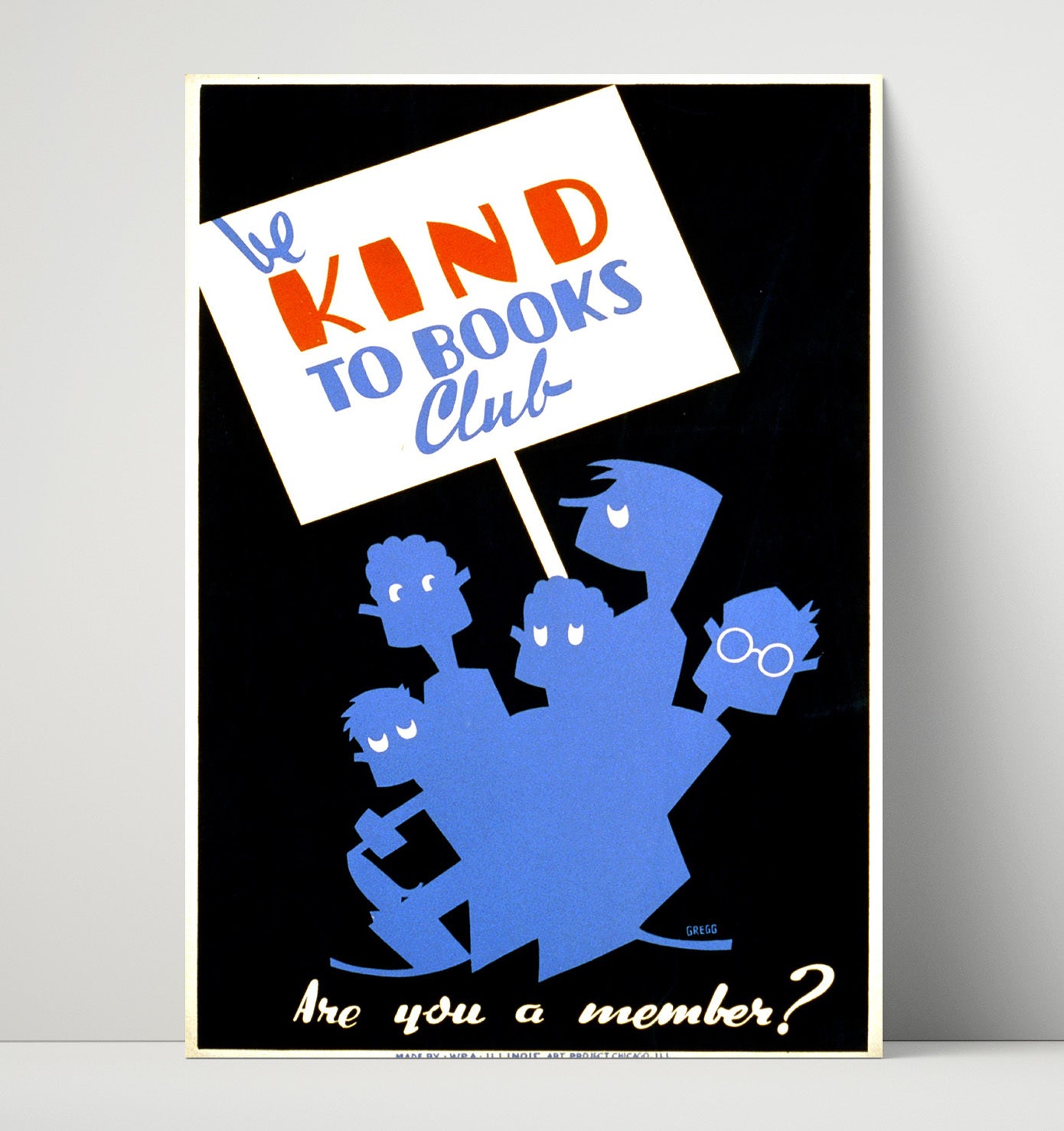 Be Kind to Books - Page Protectors Vintage WPA Wall Art - 16x20 Unframed Print