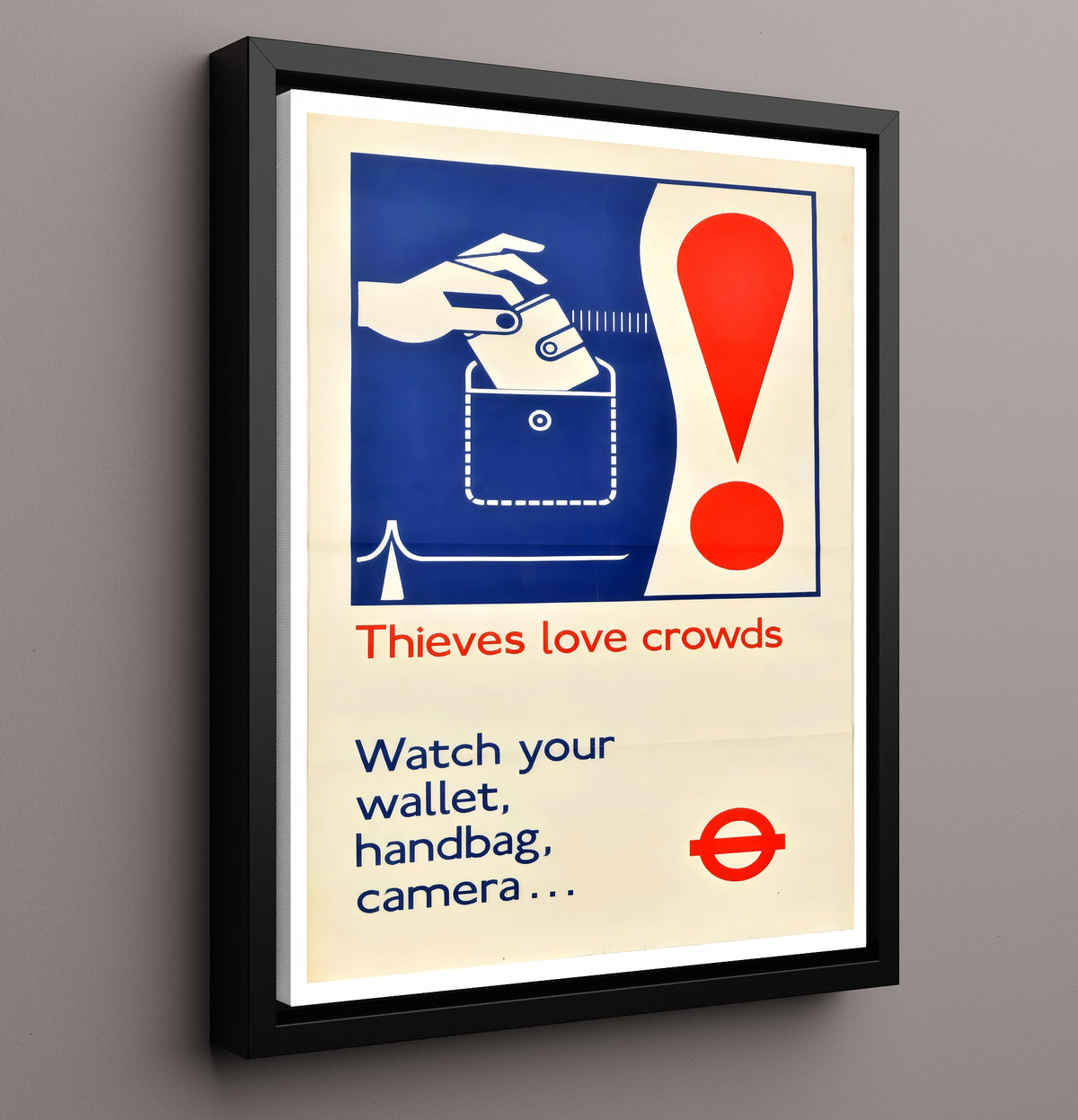 Beware Pickpockets - Light Fingers - WPA - 16x20 Framed Canvas