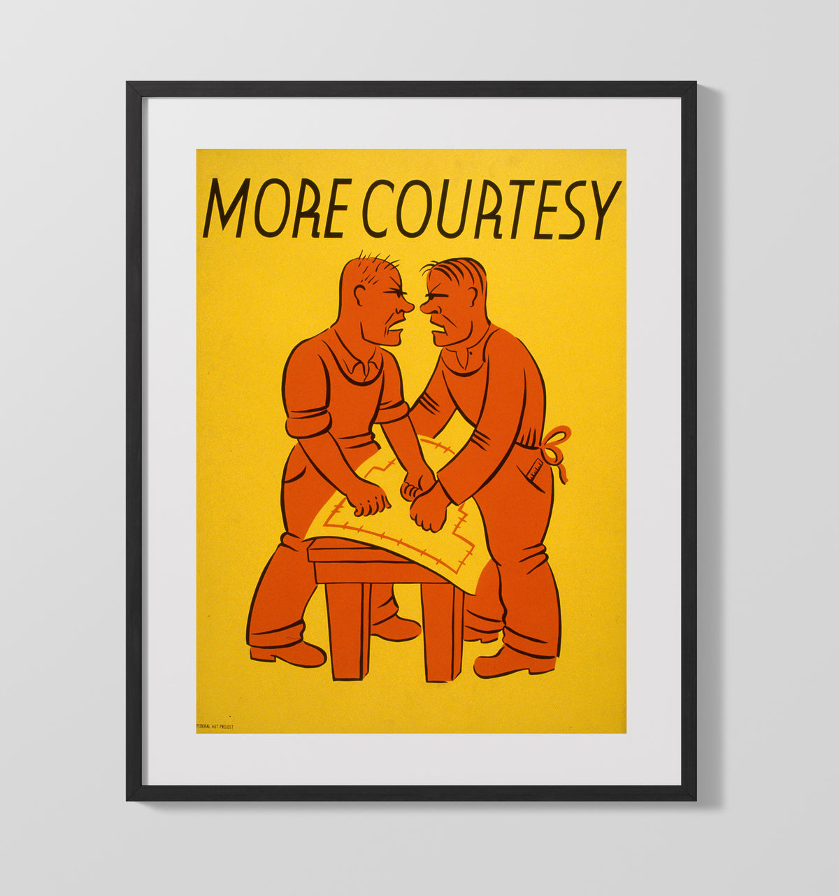 More Courtesy WPA poster wall art 16x20 Gallery Frame