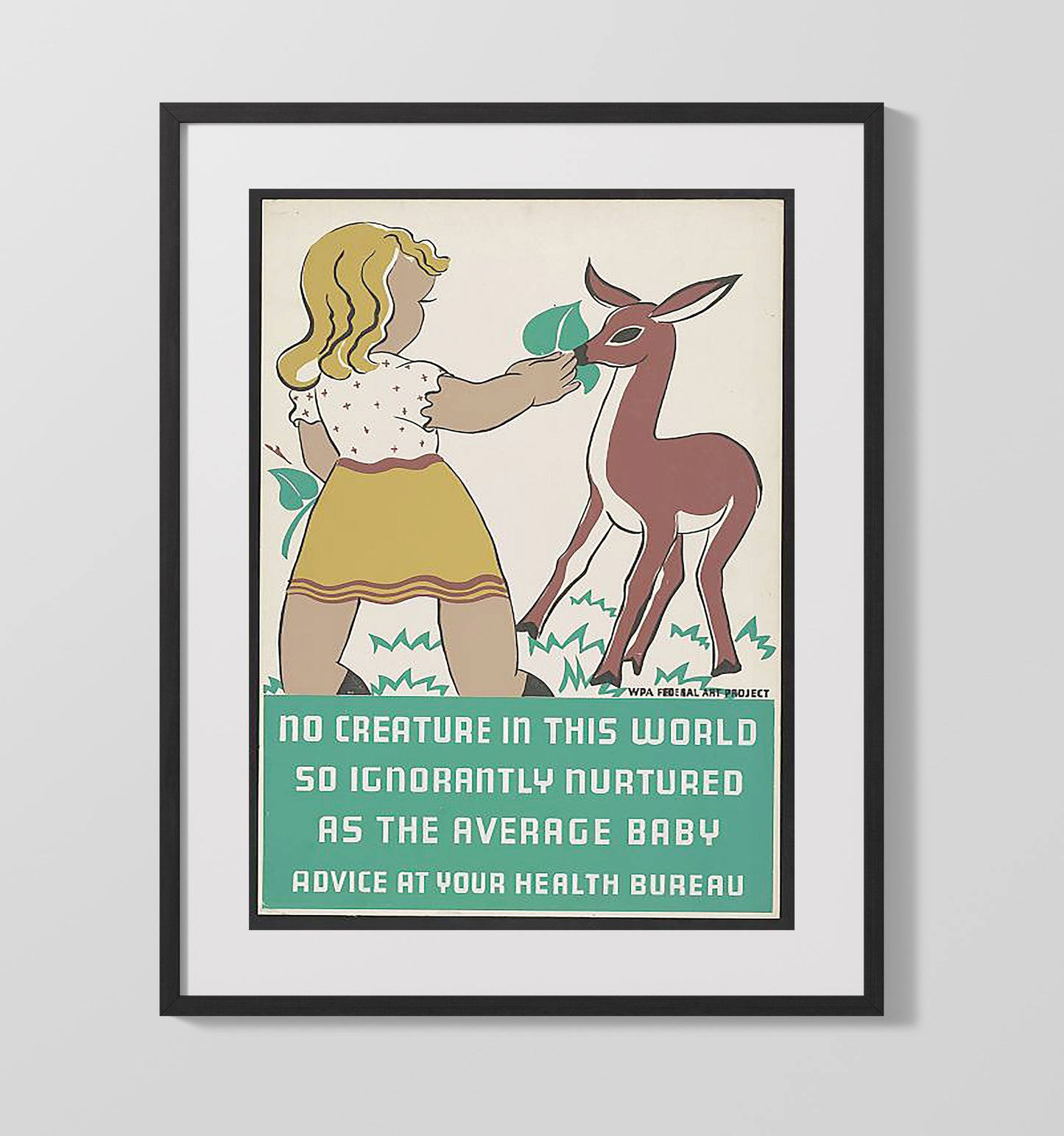 No Creature WPA poster wall art 16x20 Gallery Frame