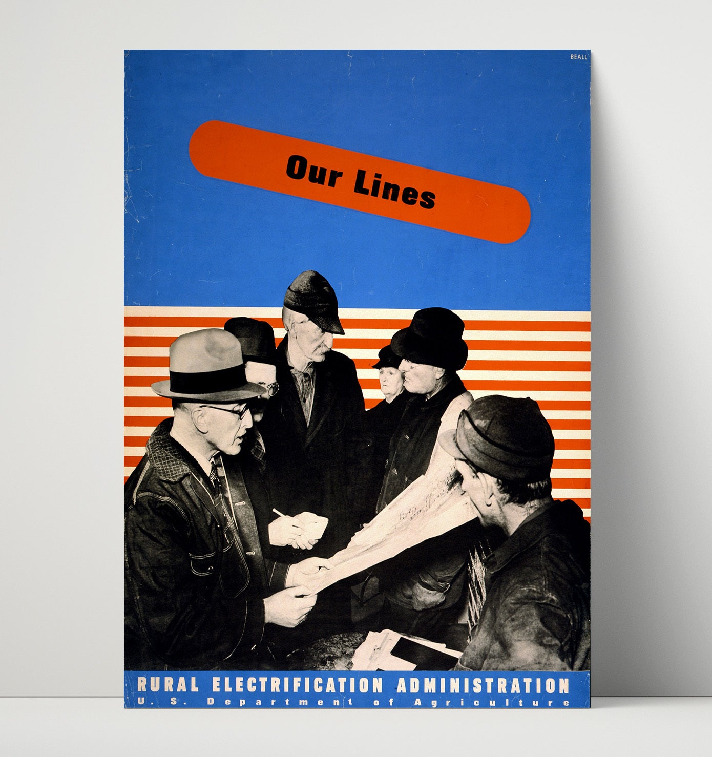Our Lines - Connected Strength Vintage WPA Wall Art - 16x20 Unframed Print