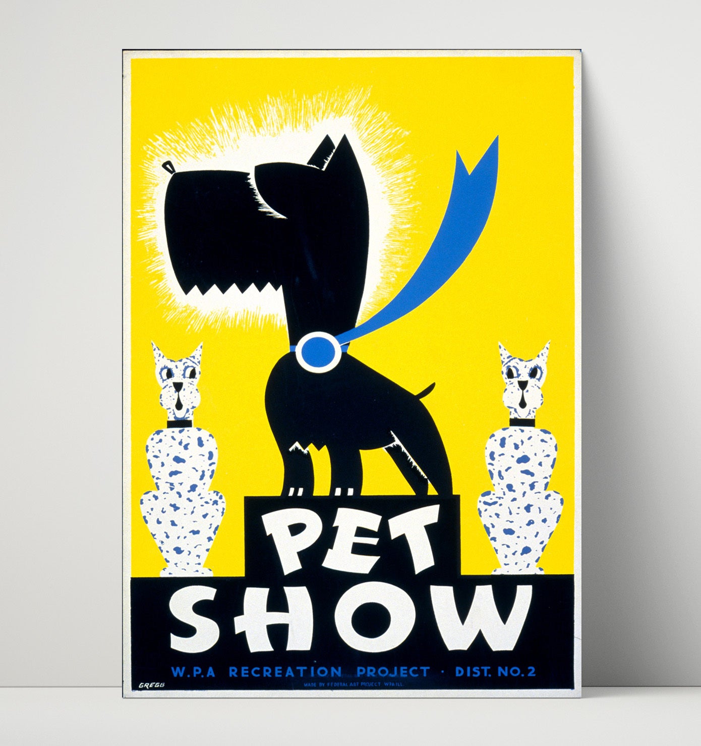 Pet Show - Best in show WPA style Vintage WPA Wall Art - 16x20 Unframed Print