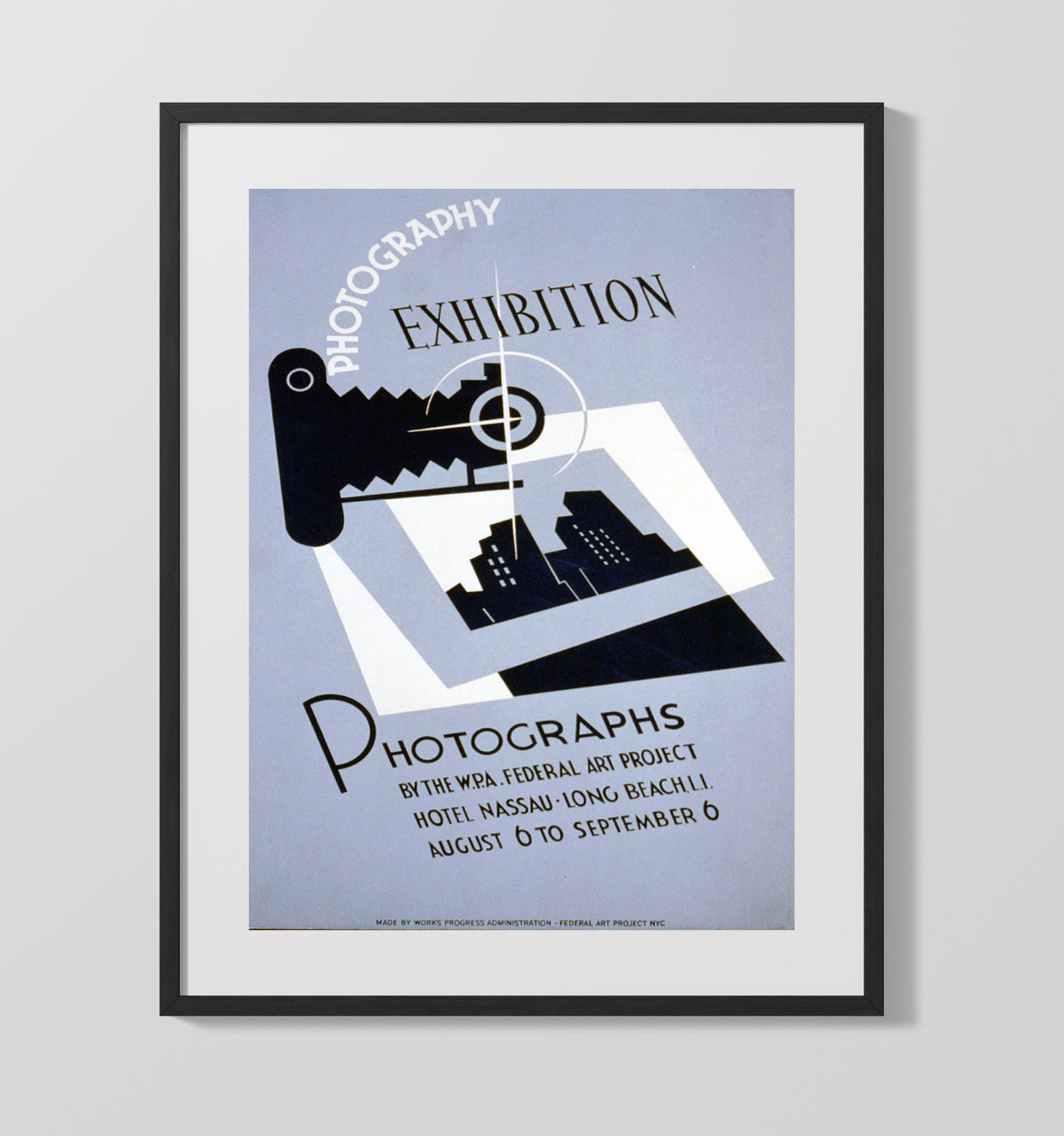 Photography Exhibition - Framed in history WPA poster wall art 16x20 Gallery Frame