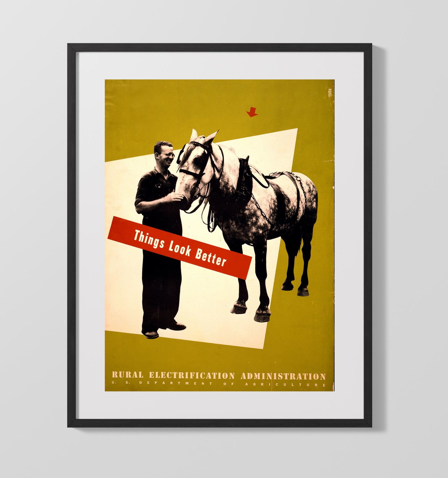 REA Things Look Better WPA poster wall art 16x20 Gallery Frame