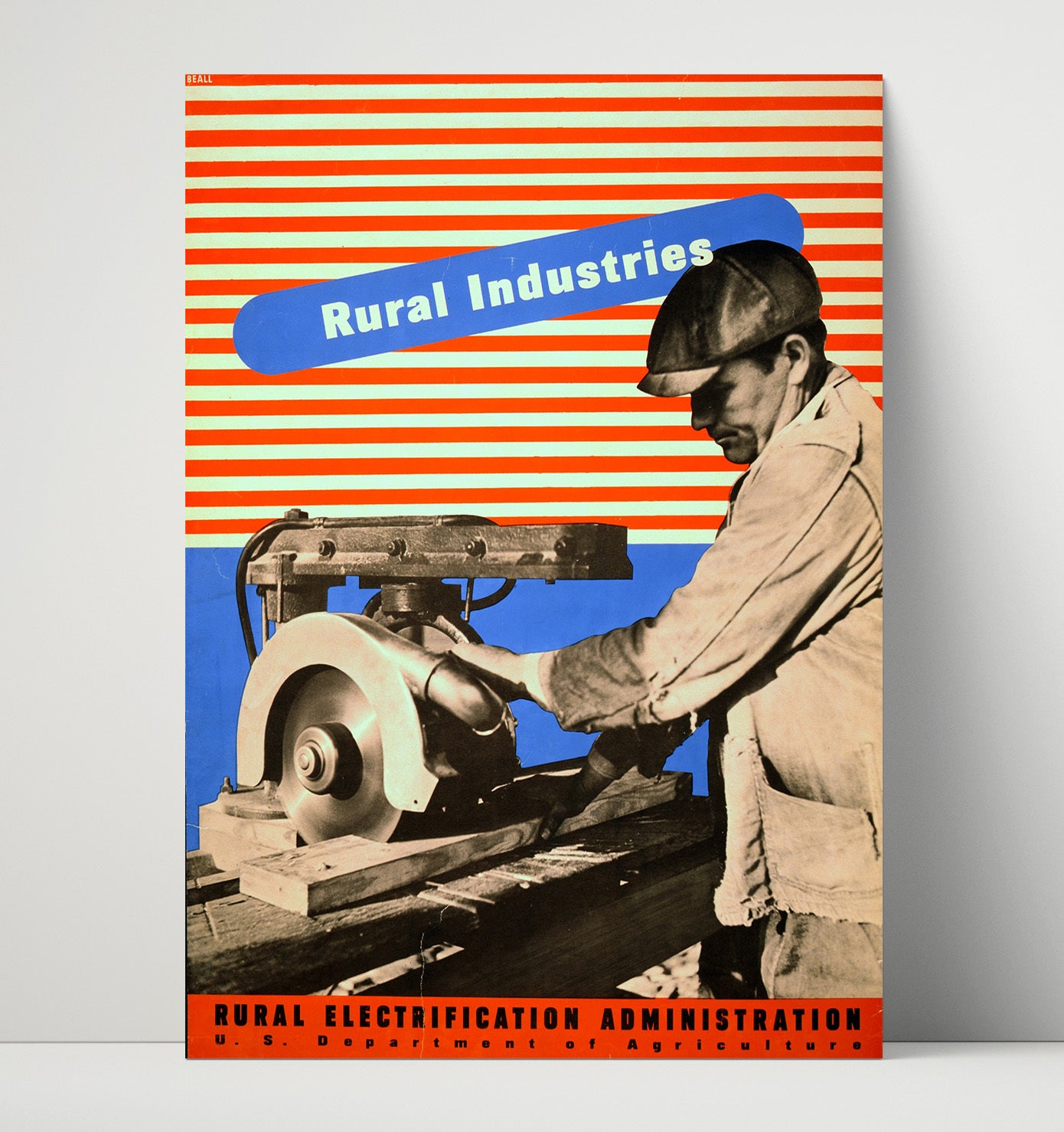 Rural Industries - Work in Progress Vintage WPA Wall Art - 16x20 Unframed Print