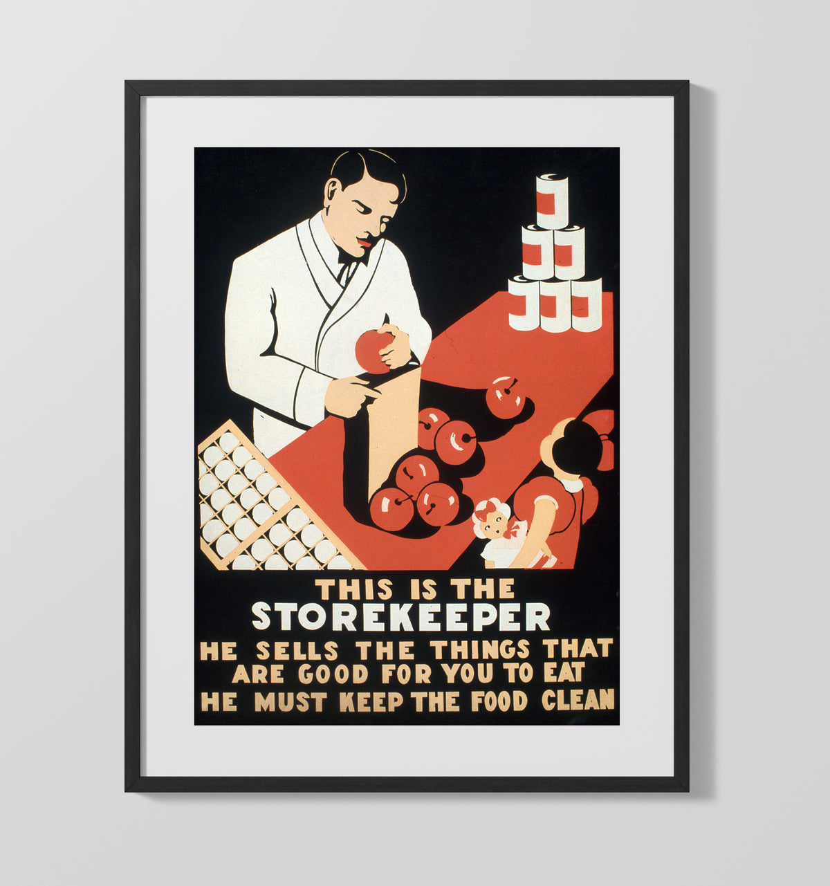Storekeeper WPA poster wall art 16x20 Gallery Frame