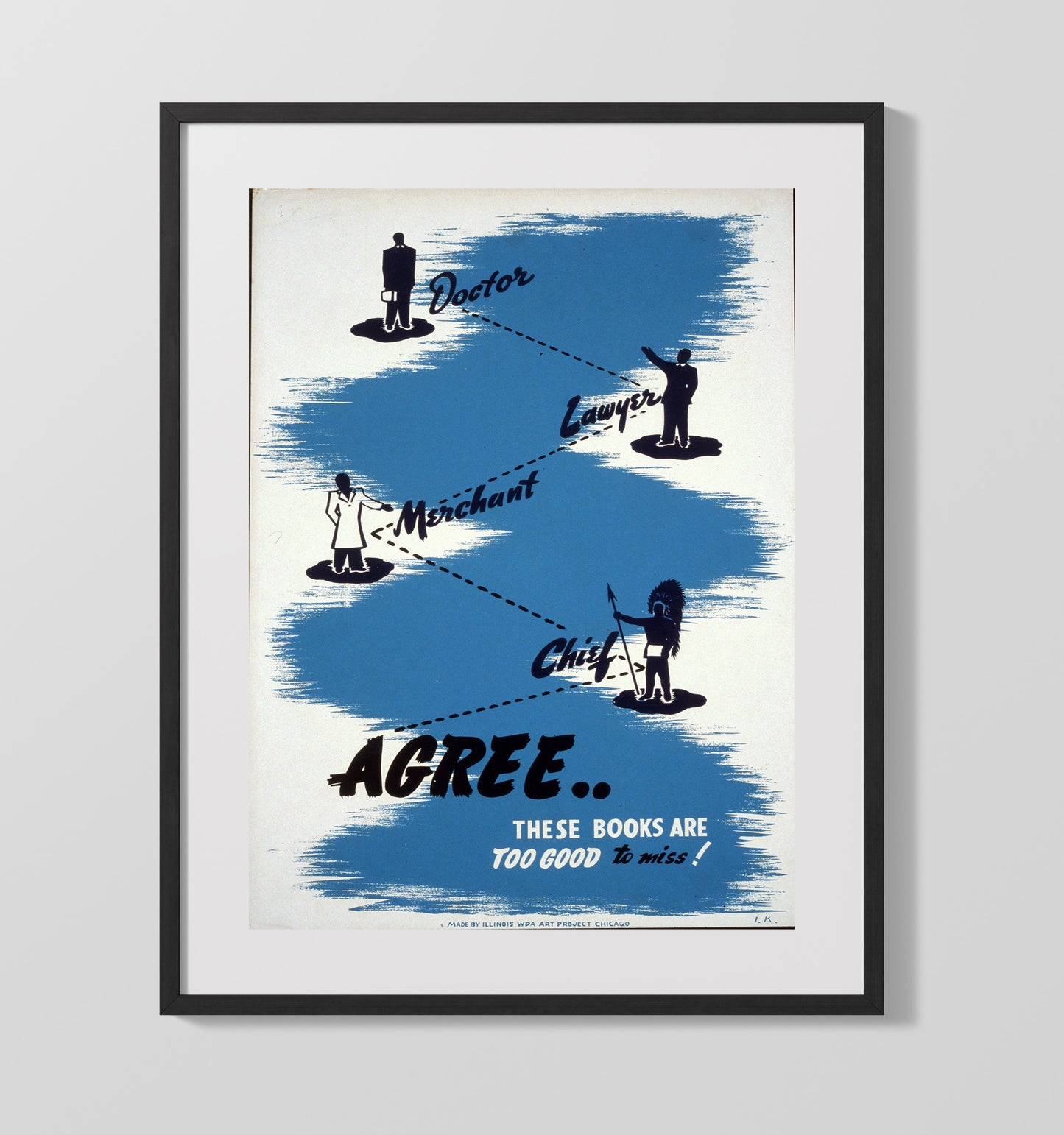 These Books Are Good WPA poster wall art 16x20 Gallery Frame