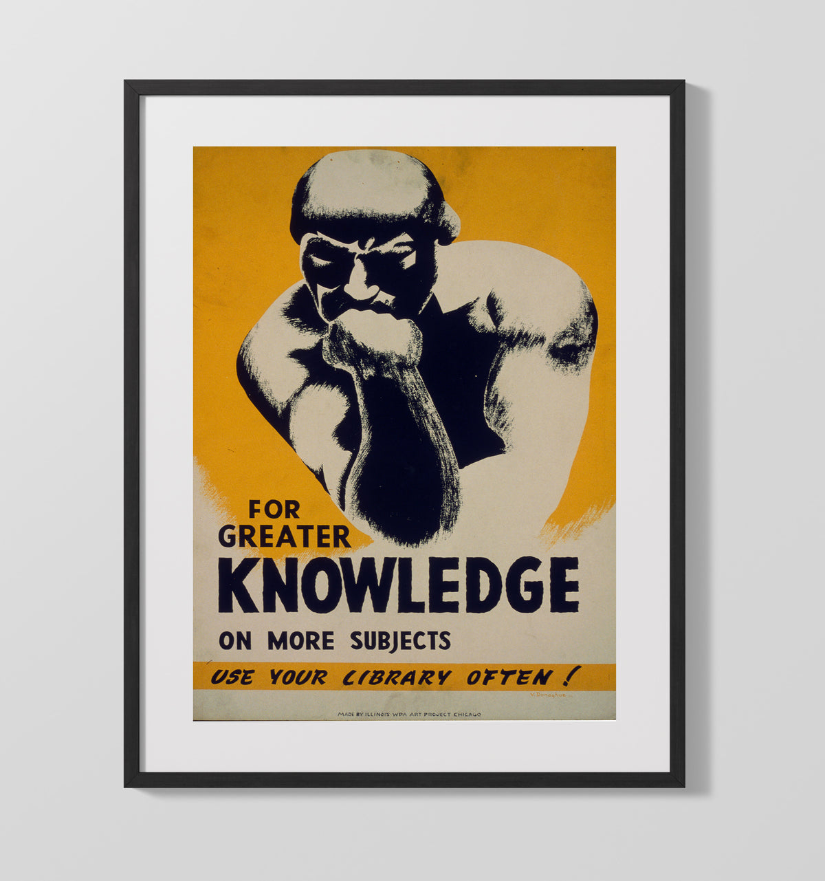 Use Your Library WPA poster wall art 16x20 Gallery Frame