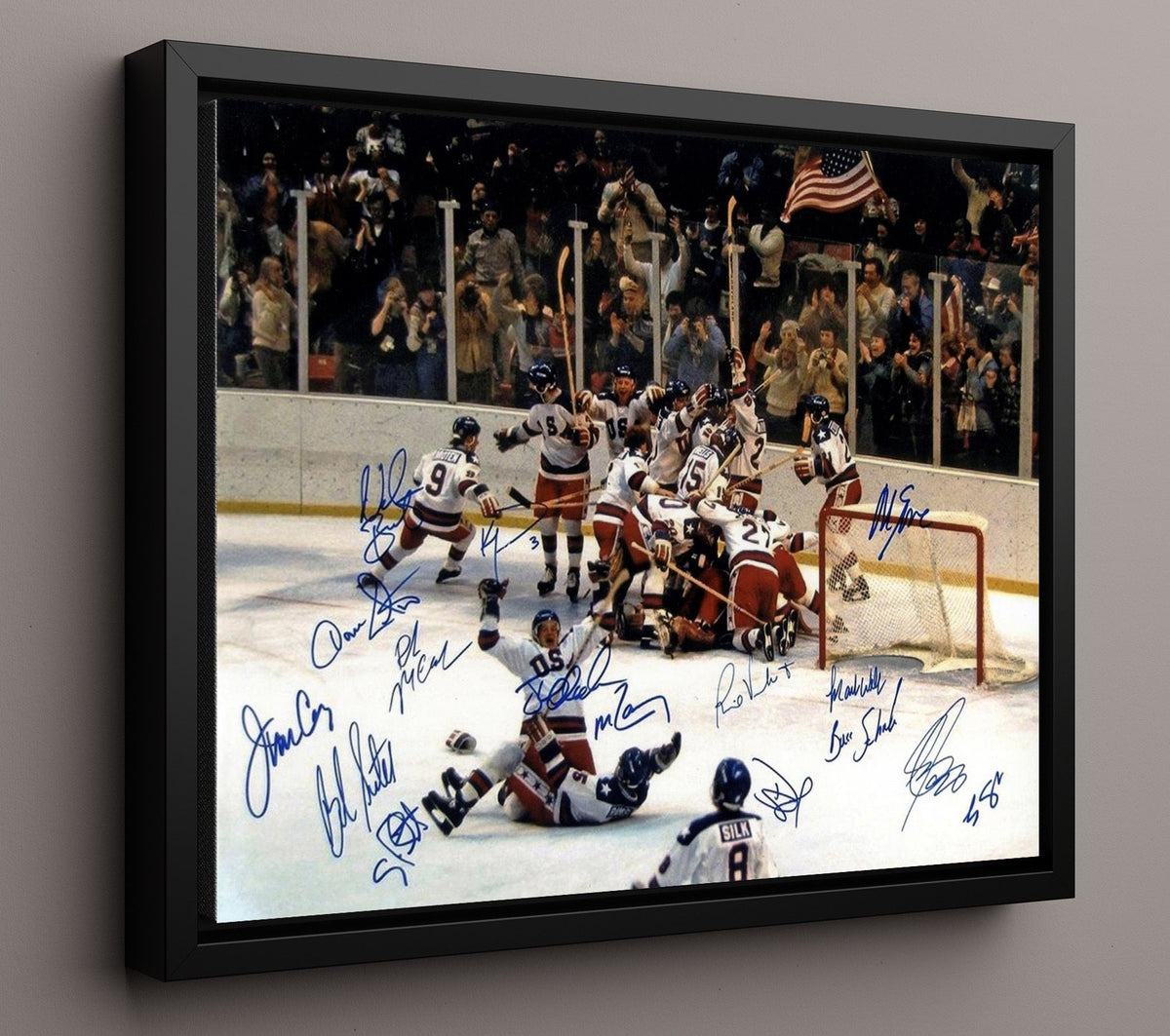USA Hockey - Miracle on Ice Celebration 1980 Olympic Wall Art 20x24 Canvas wall art print – Olympic Wall Art decor