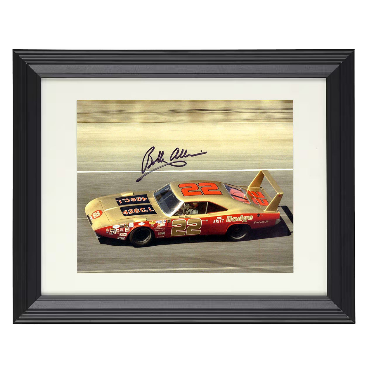 Bobby Allison – Dodge No. 22 8x10 matted black framed racing wall art