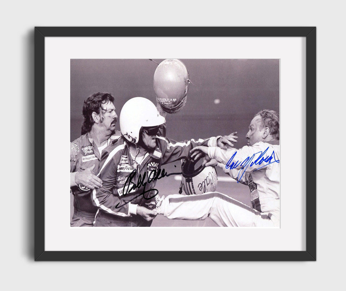 Bobby Allison and Cale Yarborough - Daytona Fight - Racing Framed Print