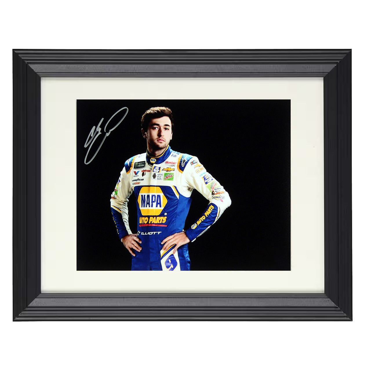Chase Elliott – NAPA Auto Parts Image 8x10 matted black framed racing wall art