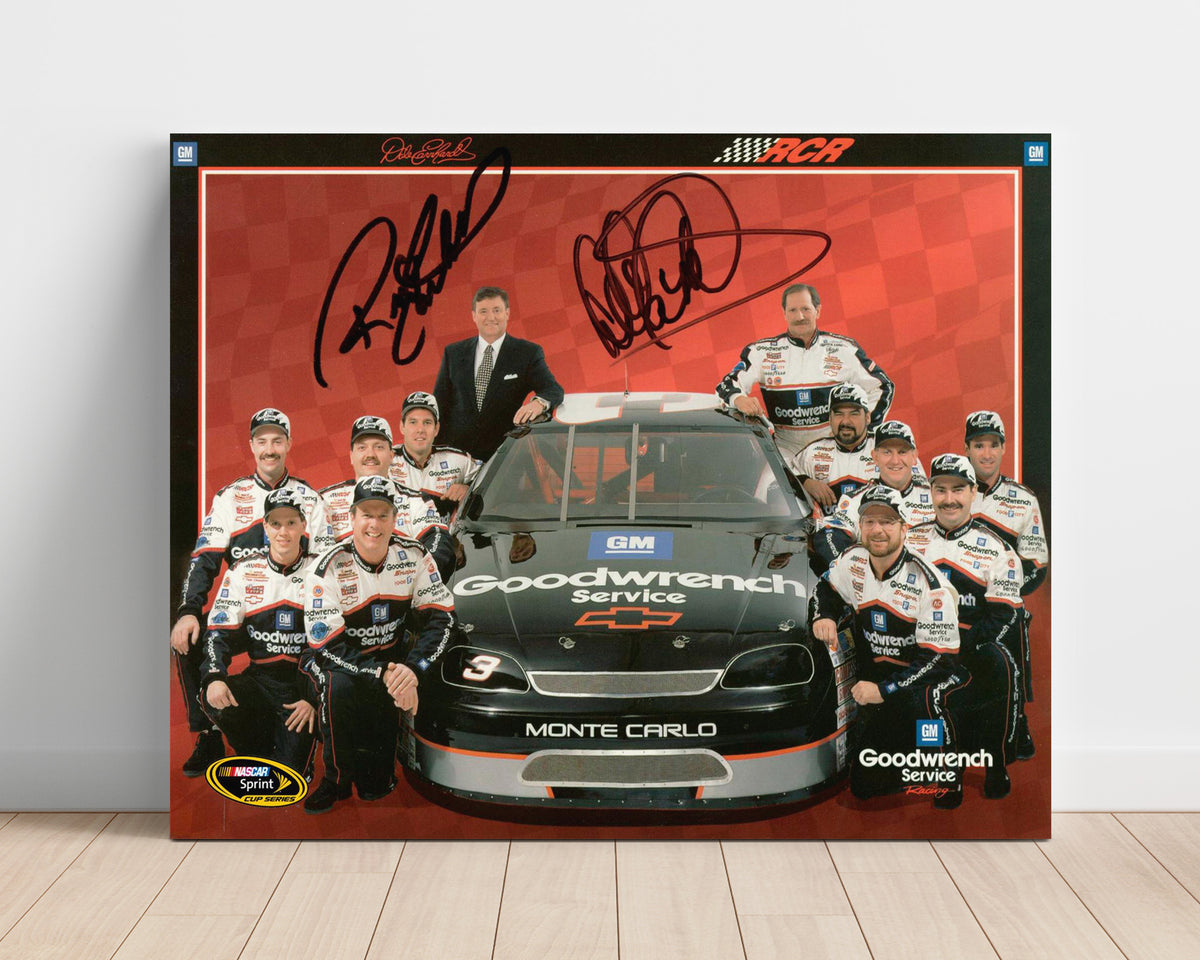 Dale Earnhardt and Richard Childress - Goodwrench Racing Team Photo - Gallery Frame racing wall art