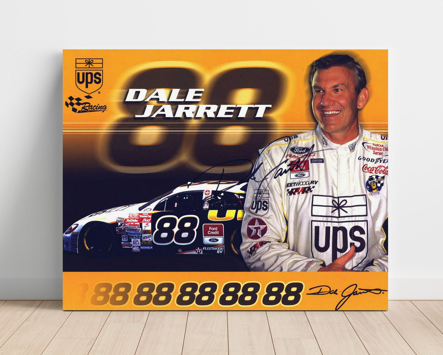 Dale Jarrett - UPS Ford No 88 Racing Wall Art 16x20 Unframed Print wall art print – Racing Wall Art decor