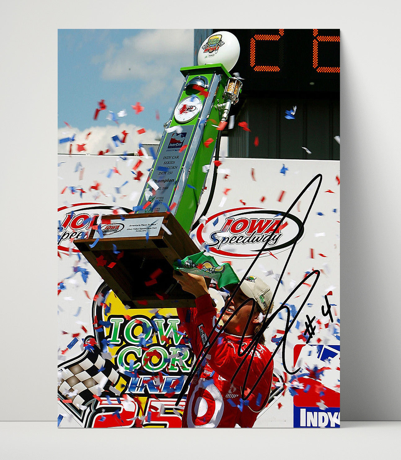 Dan Wheldon - IndyCar Victory Celebration - Gallery Frame racing wall art