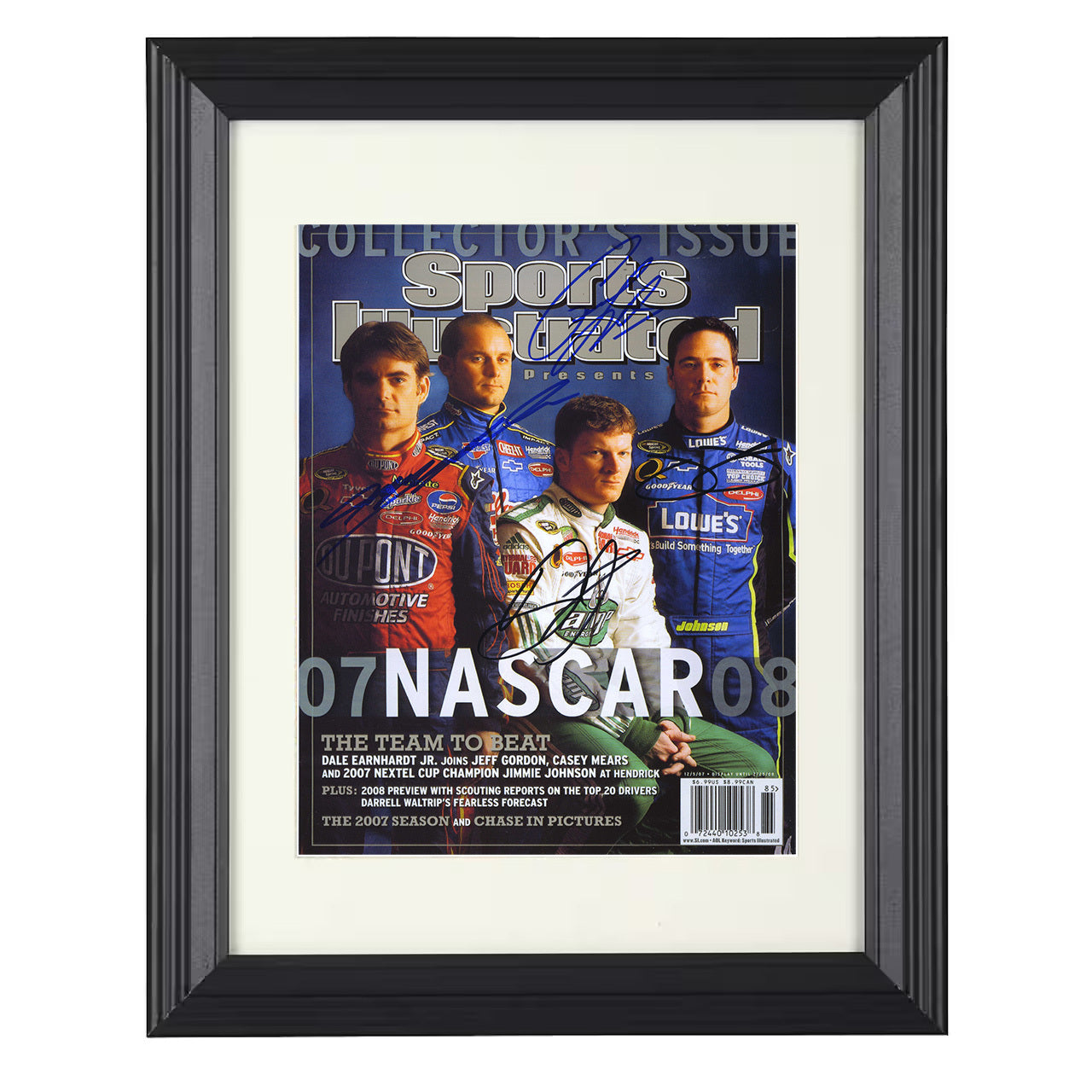 Hendrick Motorsports Drivers – NASCAR Preview SI 8x10 matted black framed racing wall art